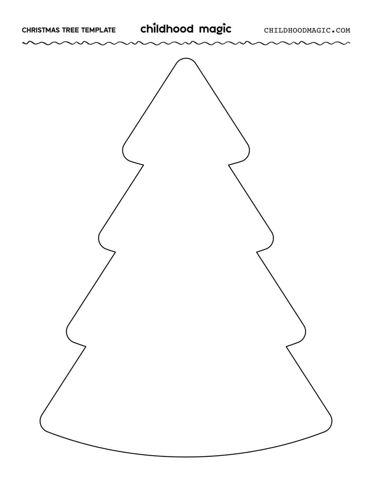 Christmas Tree Outline - Childhood Magic intended for Free Printable Christmas Tree Stencil
