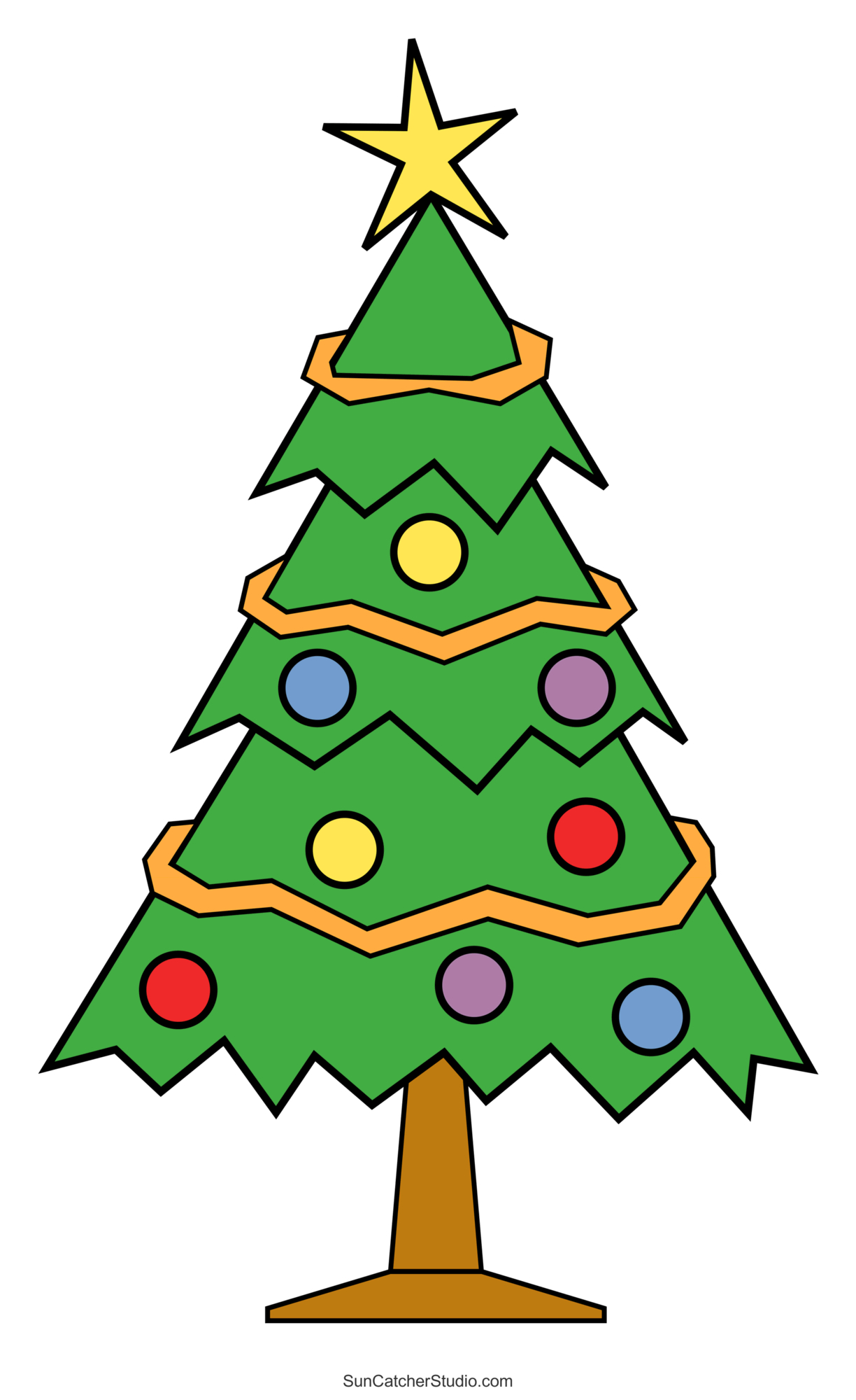 Christmas Tree Templates And Stencils (Free Printable Patterns pertaining to Large Printable Christmas Tree Template Free
