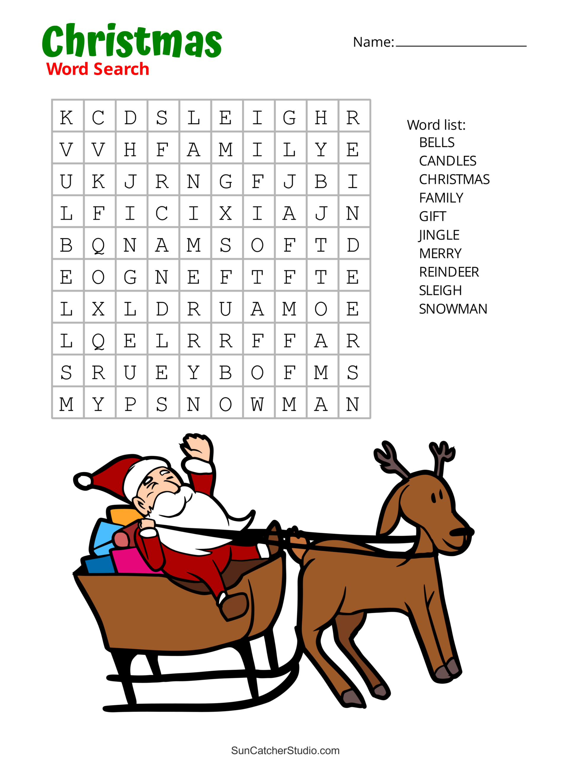 Christmas Word Search (Free Printable Pdf Puzzles) – Free for Christmas Word Searches Free Printable