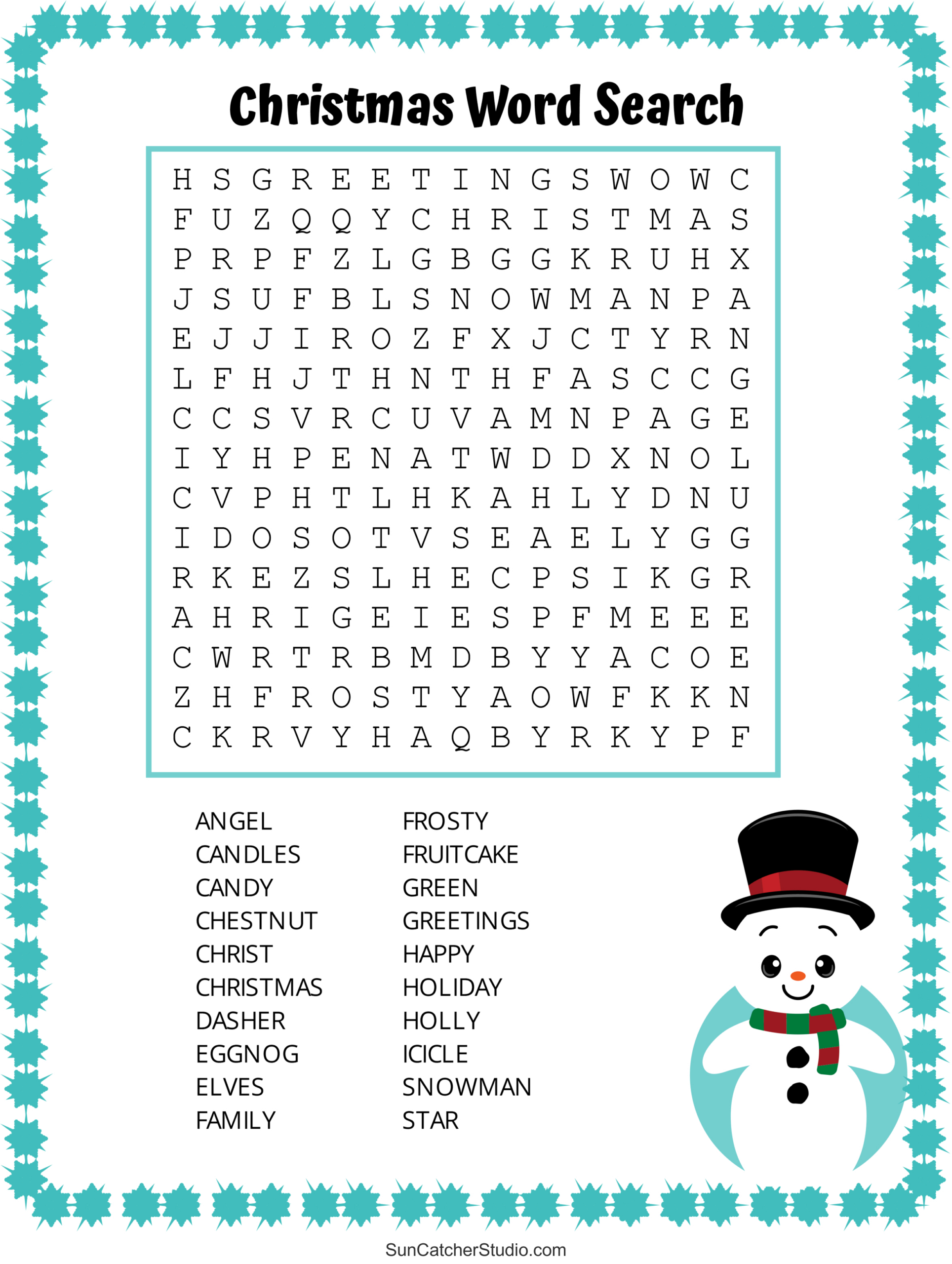 Christmas Word Search (Free Printable Pdf Puzzles) – Free in Printable Christmas Word Search Puzzles For Adults