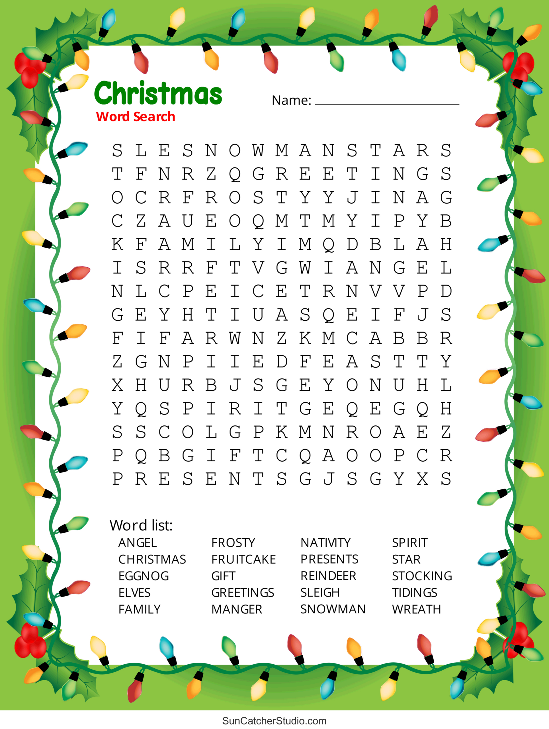 Christmas Word Search (Free Printable Pdf Puzzles) – Free regarding Printable Christmas Word Search Puzzles For Adults