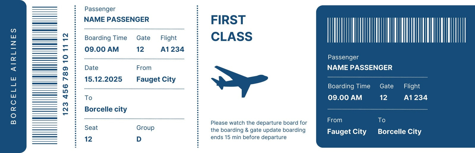 Customize 172+ Boarding Pass Ticket Templates Online - Canva with Printable Editable Boarding Pass Template