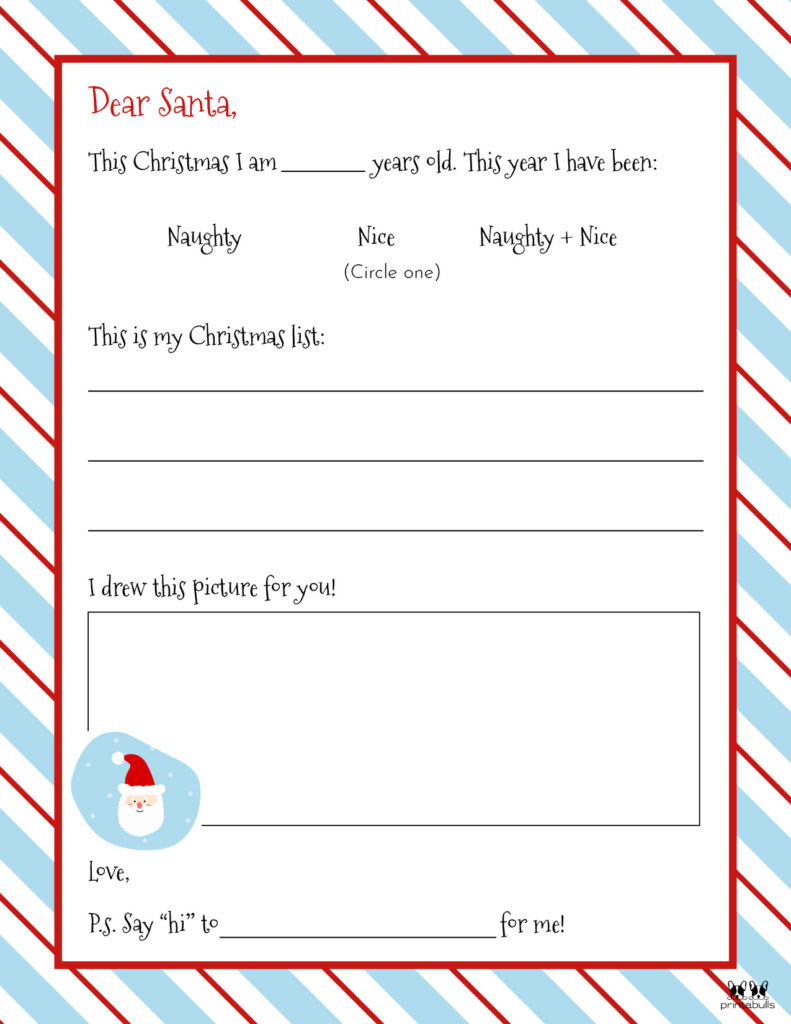 Dear Santa Letter Printables - Free | Printabulls intended for Dear Santa Printable Wish List