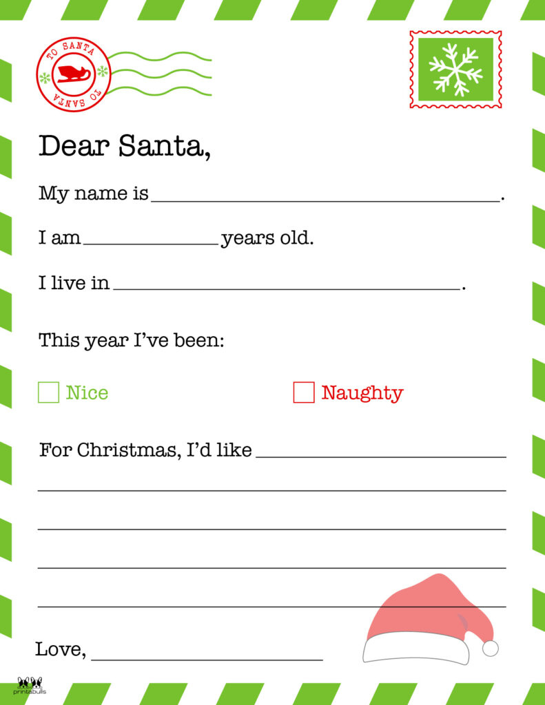 Dear Santa Letter Printables - Free | Printabulls pertaining to Free Printable Dear Santa Letter Templates