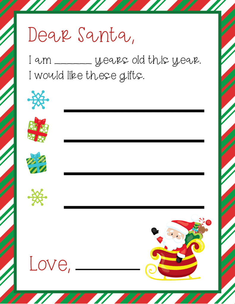 Dear Santa Wish List Printable: Free Downloadable Template For inside Dear Santa Printable Wish List