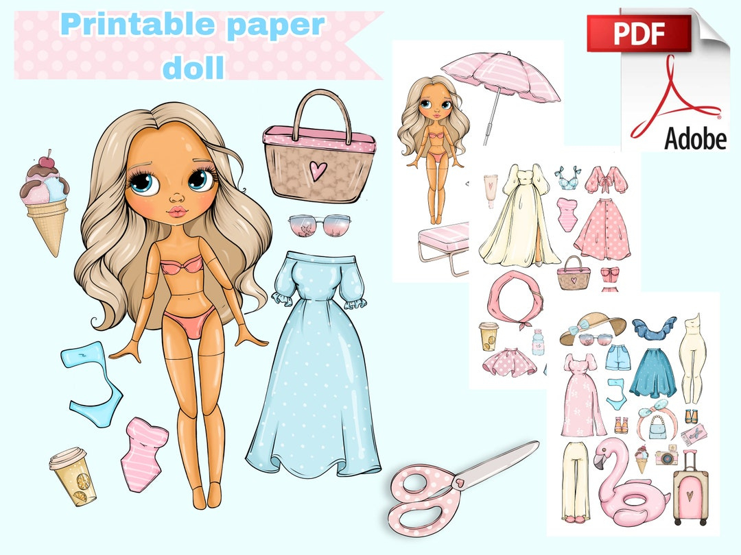 Doll Template Free Printable Vintage Paper Dolls Printable Paper inside Paper Doll Template Free Printable
