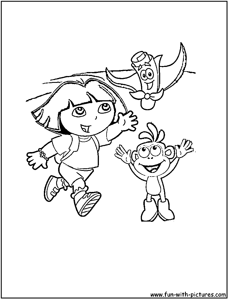 Dora The Explorer Coloring Pages - Free Printable Colouring Pages intended for Printable Dora The Explorer Map