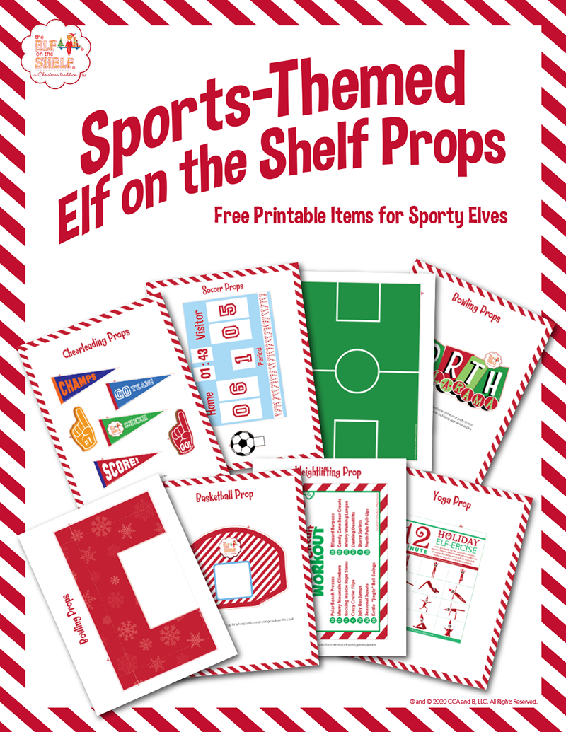 Download Free Printable Sports-Themed Elf Props | The Elf On The Shelf with Free Printable Elf On The Shelf Props