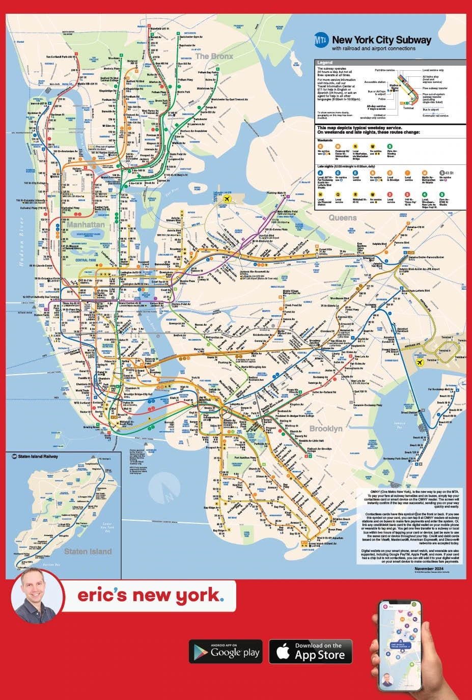 Download Mta New York Subway And Bus Maps 2025 - Newyorkcity.ca within Printable New York Subway Map