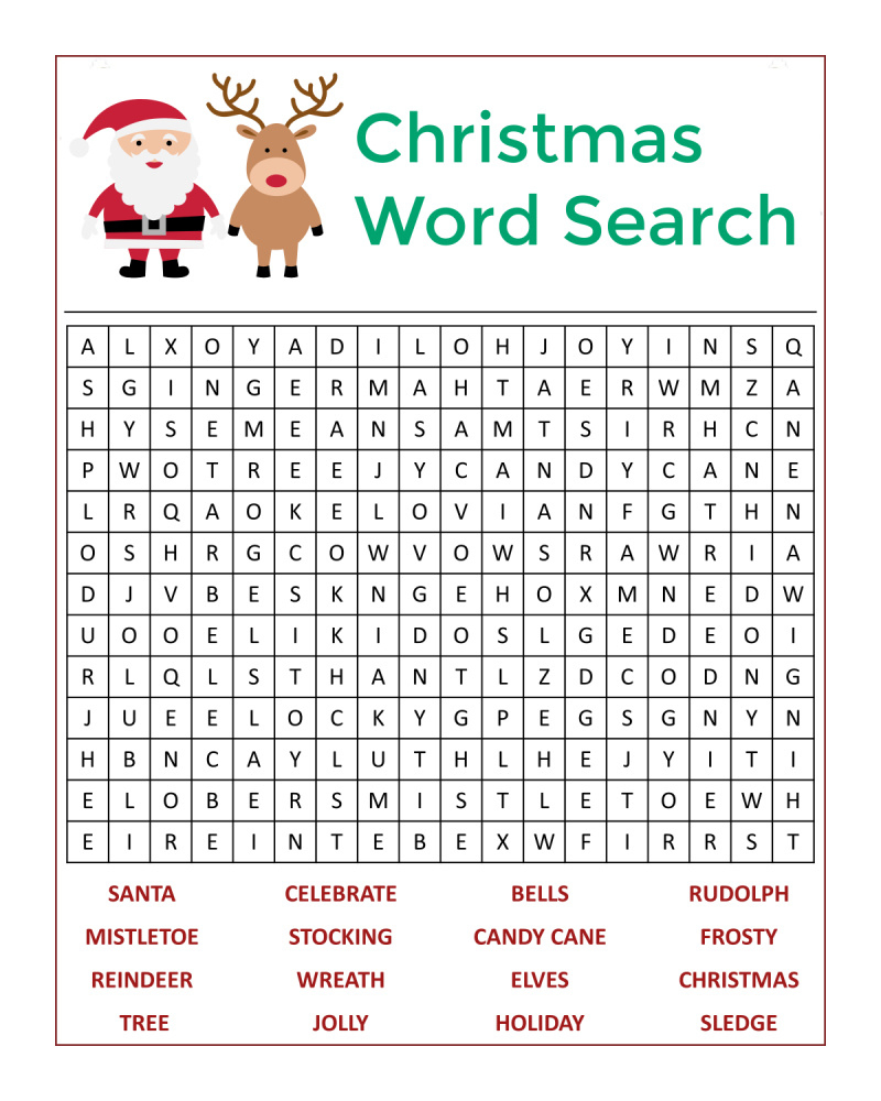 ☃️🎅🏼Santa'S Christmas Word Search Activity Page - Mama Likes This regarding Christmas Word Searches Free Printable