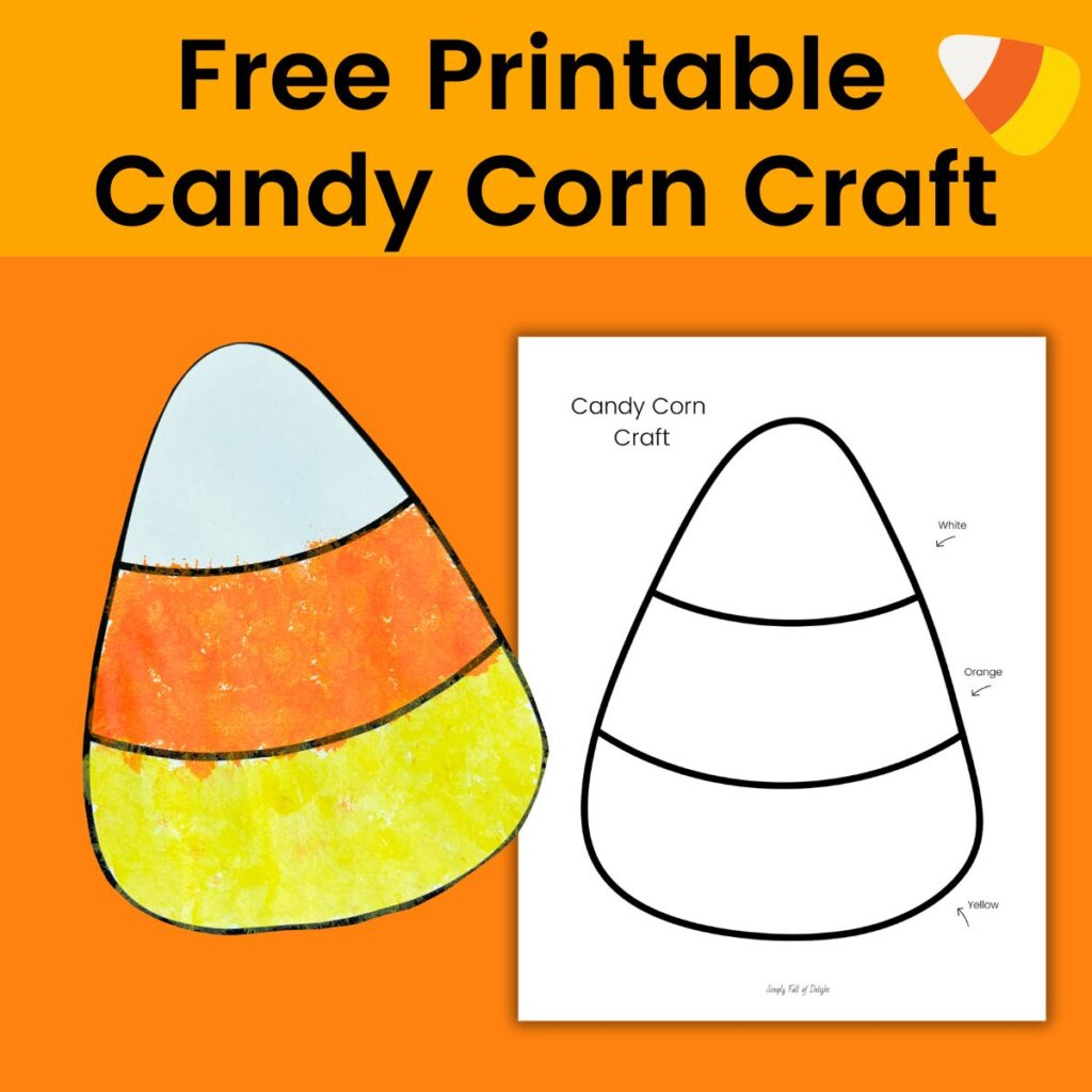 Easy Candy Corn Craft (With Free Printable Template!) - Simply in Free Printable Candy Corn Template