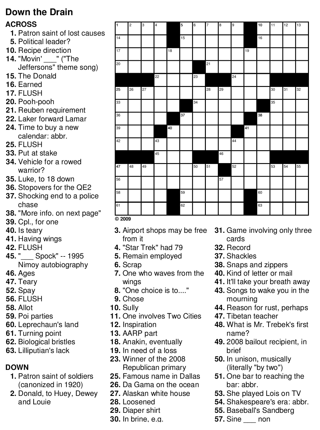 Easy Crossword Puzzles For Seniors | Activity Shelter - Worksheets with Printable Puzzles For the Elderly