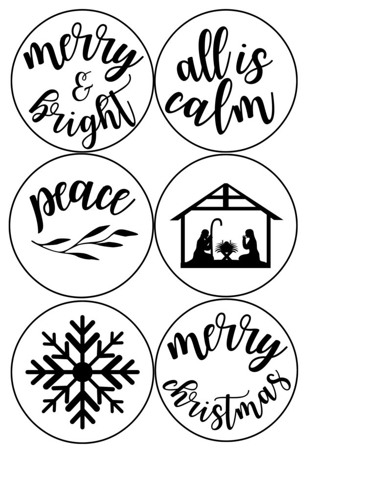 Easy Diy Rustic Wood Slice Christmas Ornament (With Free in Free Printable Christmas Wood Burning Patterns