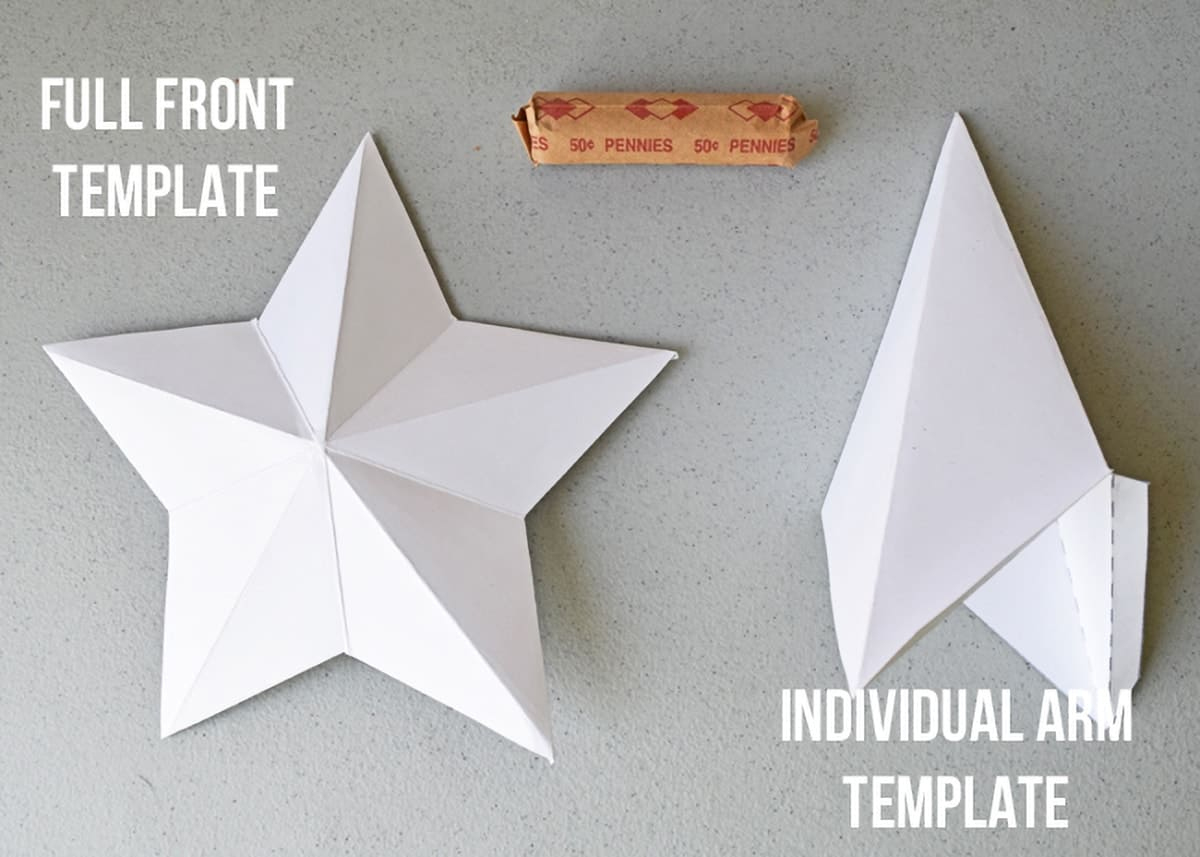 Easy Stepstep 3D Star Tutorial & Template • Craving Some inside Printable Star For Christmas Tree