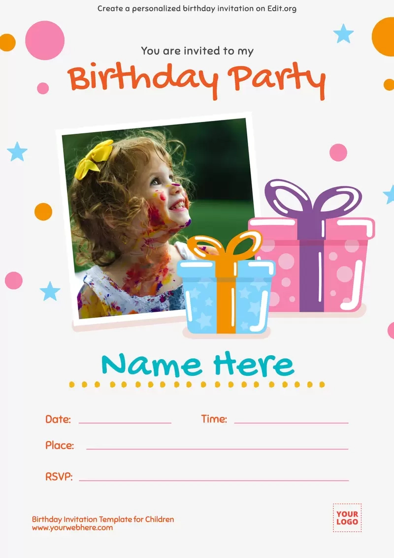 Editable Birthday Invitation Templates regarding Create Invitation Online Printable Free