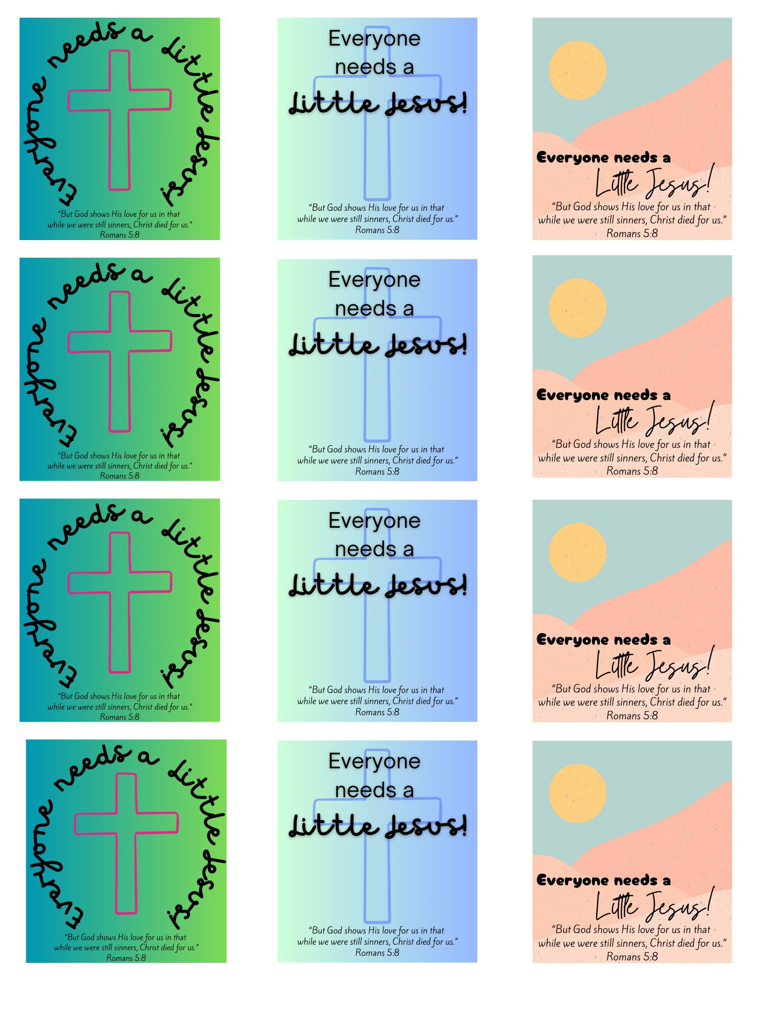 Everyone Needs A Little Jesus Printable | Instant Download | Jesus inside Everyone Needs a Little Jesus Printable