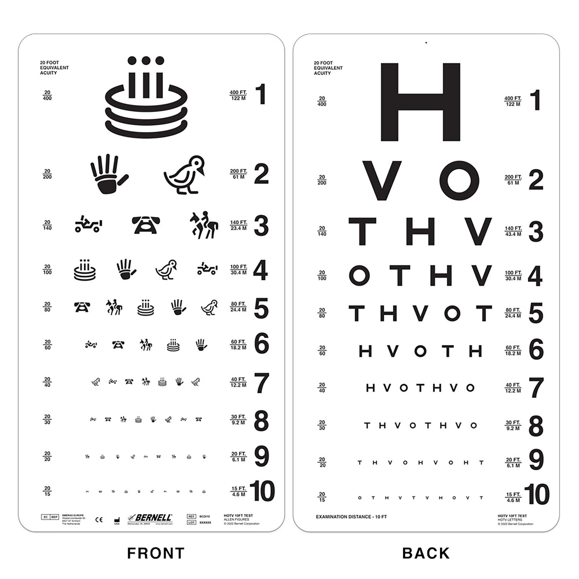 Eye Chart 10 Foot Distance Acuity Test - Mckesson in Printable Eye Chart 10 Ft