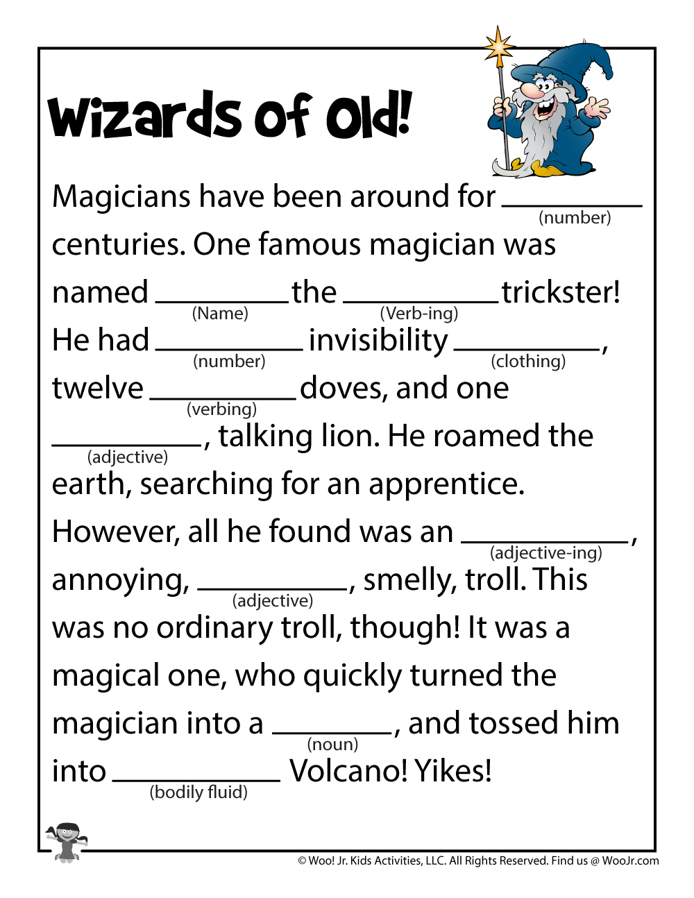 Fairy Tales Ad Libs For Kids | Woo! Jr. Kids Activities throughout Printable Mad Libs For Kids