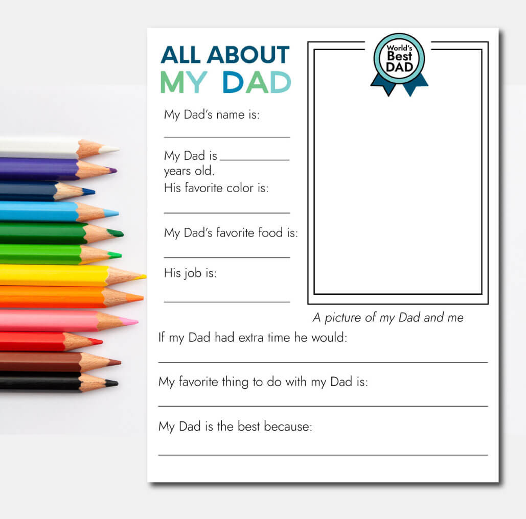 Father'S Day Printable Fill In Sheet From Thirty Handmade Days regarding Father's Day Fill in the Blank Free Printable