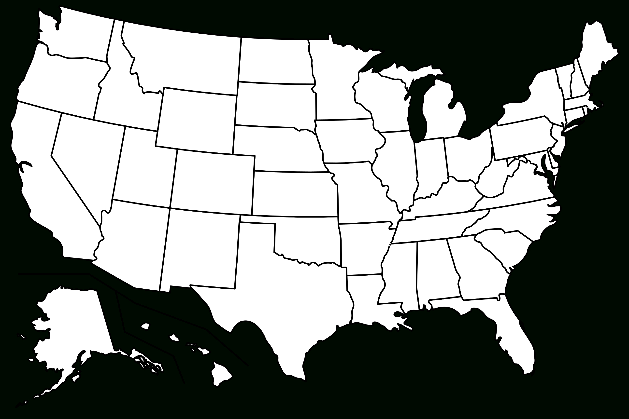 File:blank Us Map Borders.svg - Wikimedia Commons intended for Printable Outline Of United States