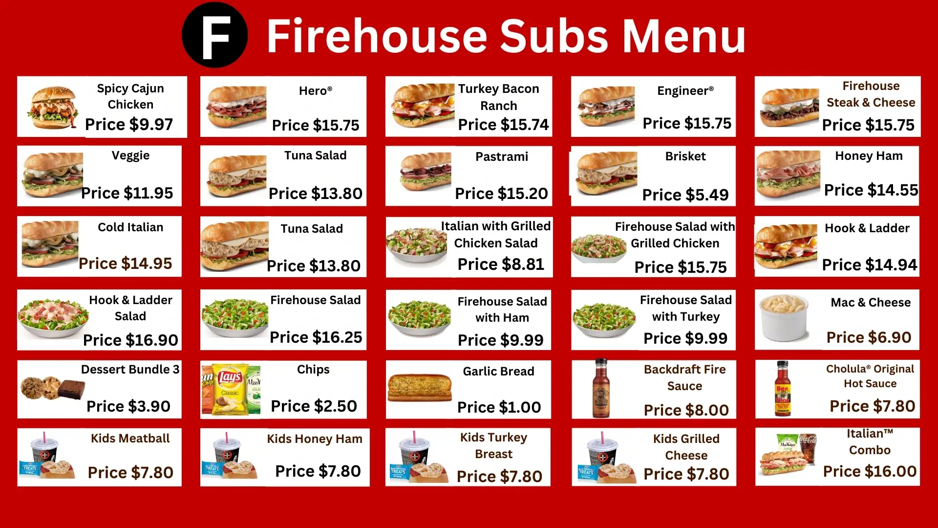 Firehouse Subs Menu With Prices And Pictures October 2025 inside Printable Menu For Firehouse Subs with Prices