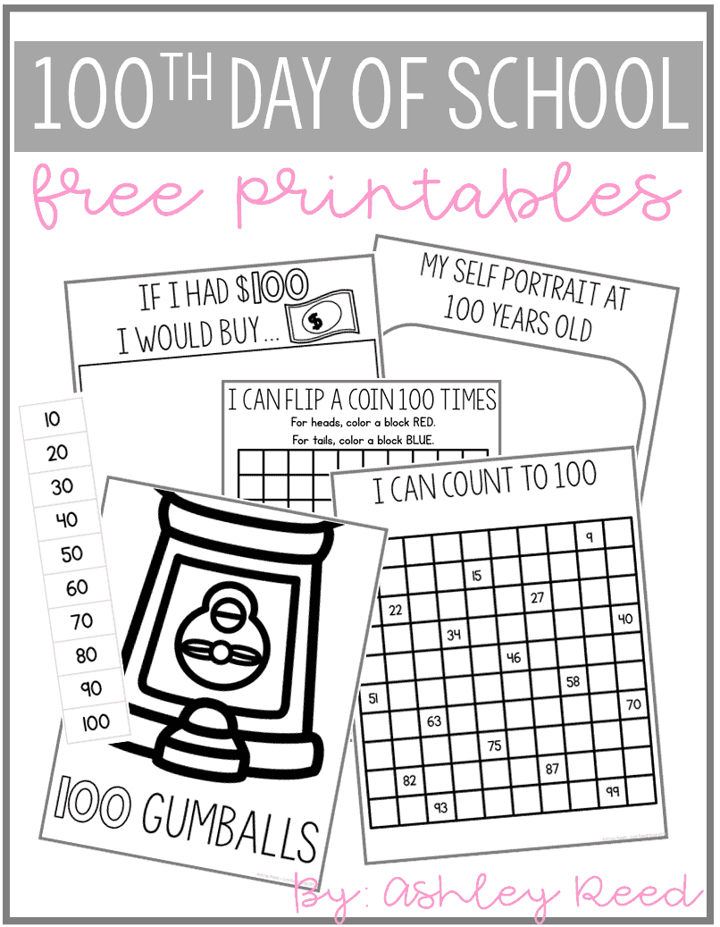 Five 100Th Day Of School Activities You Can Download For Free throughout 100Th Day Gumball Machine Free Printable