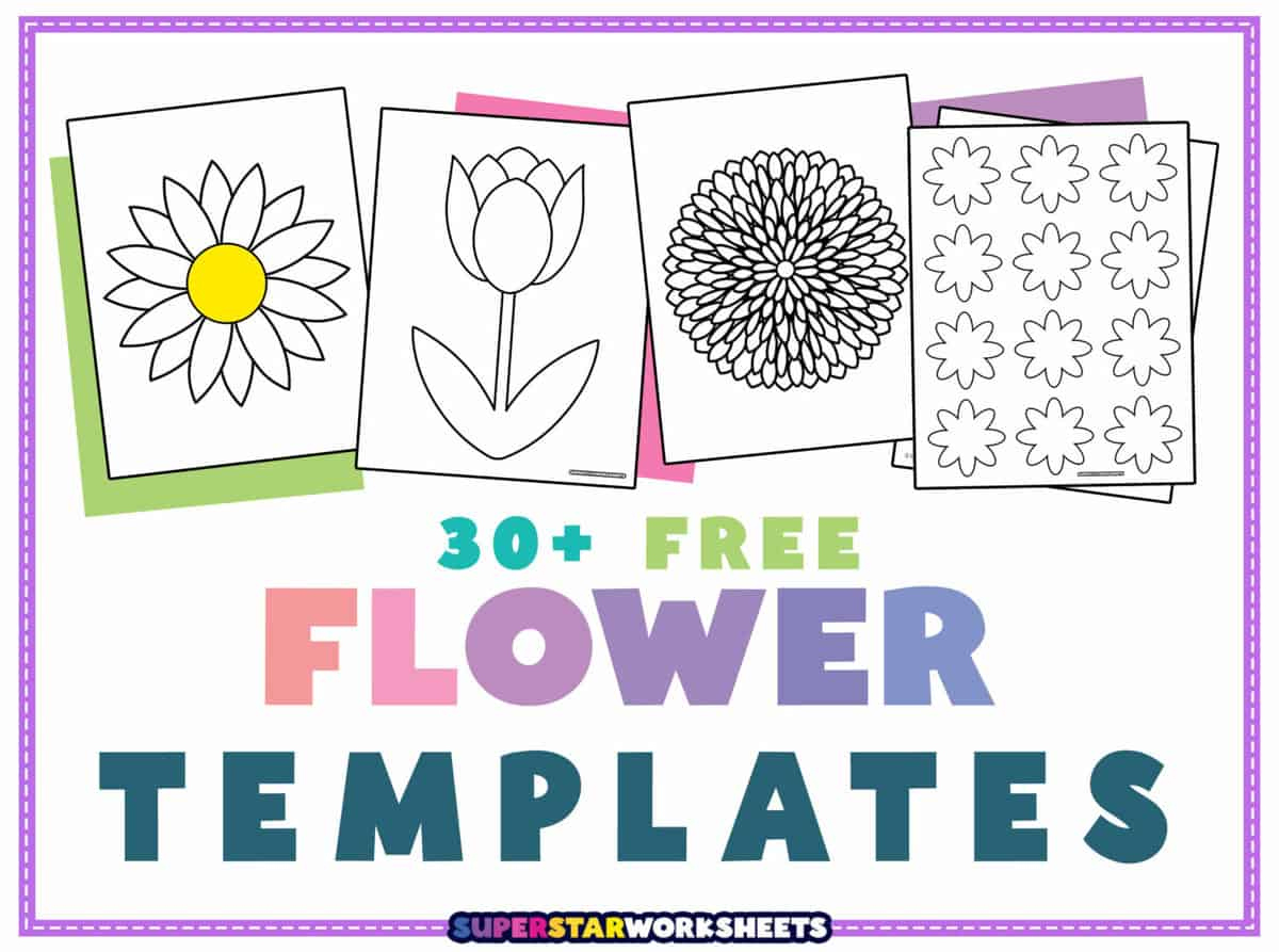 Flower Templates (Free Printables) - Superstar Worksheets regarding Printable Flower Template Pattern