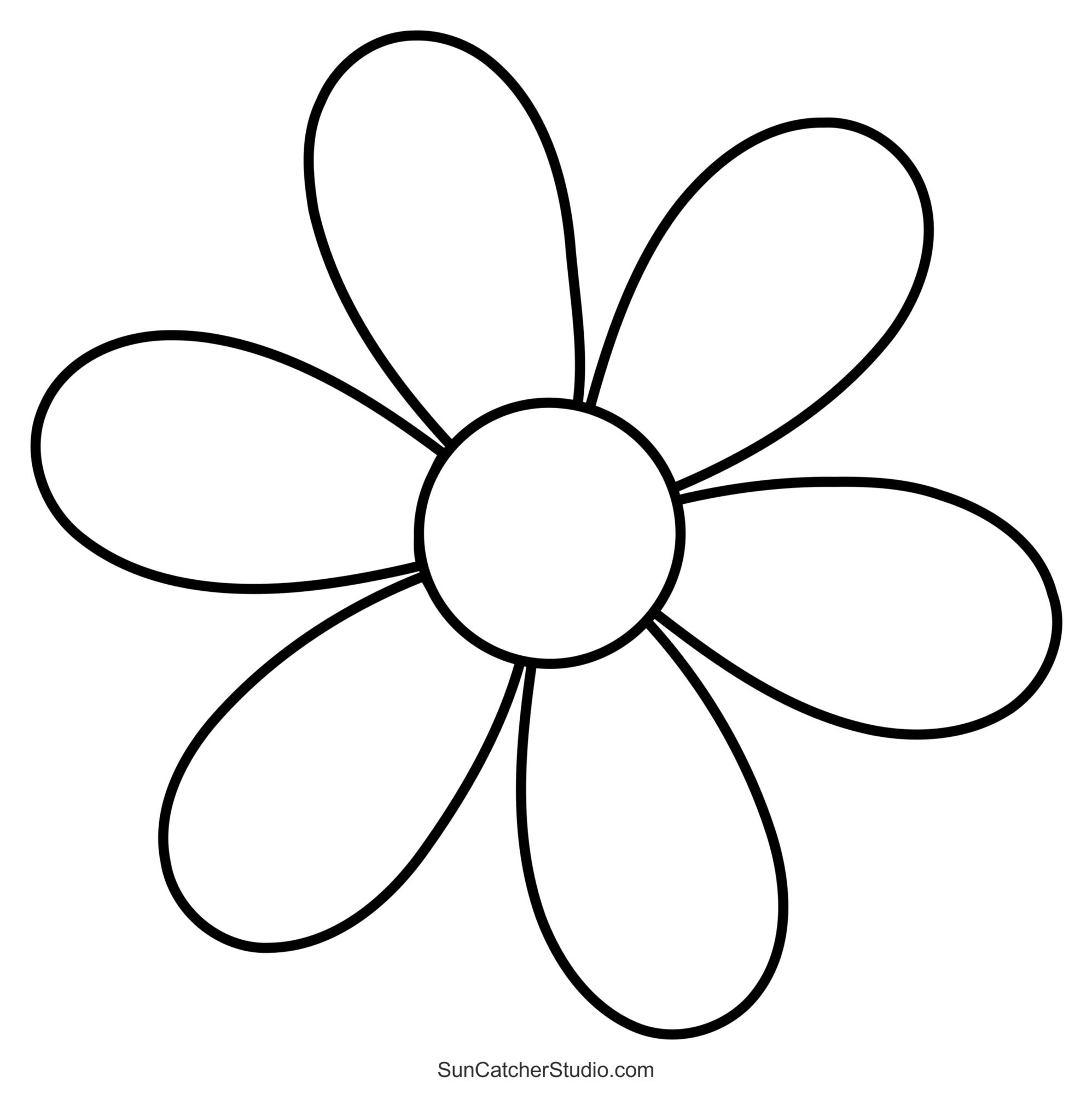 Flower Templates, Patterns, Svg Files (Printable Stencils) – Free inside Printable Flower Template Pattern