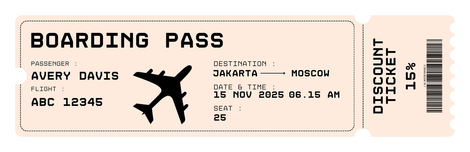 Free And Customizable Boarding Pass Templates inside Printable Editable Boarding Pass Template