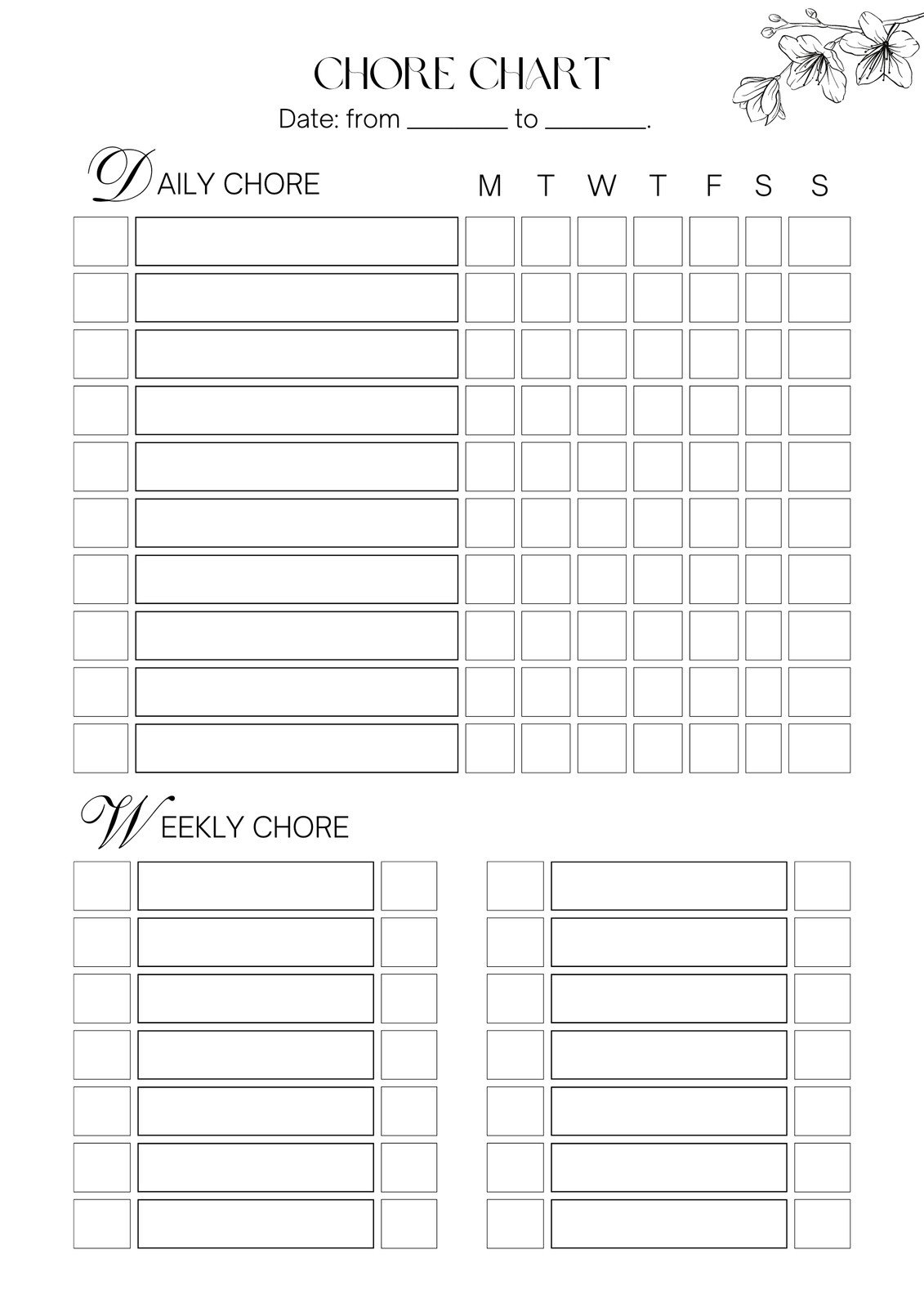 Free And Customizable Chore Templates with regard to Free Editable Printable Chore Charts Free Download