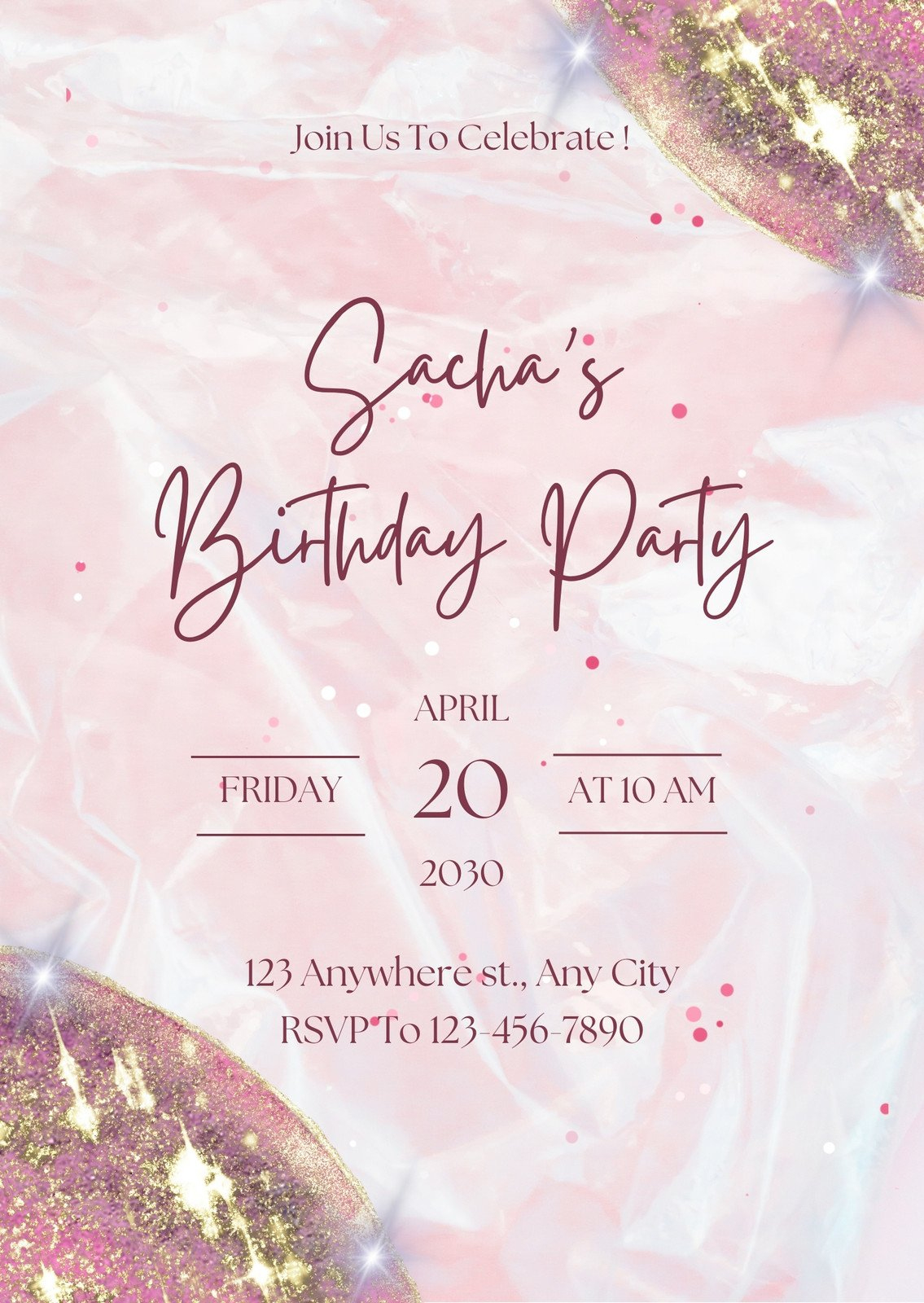 Free And Printable Birthday Invitation Templates | Canva throughout Create Invitation Online Printable Free