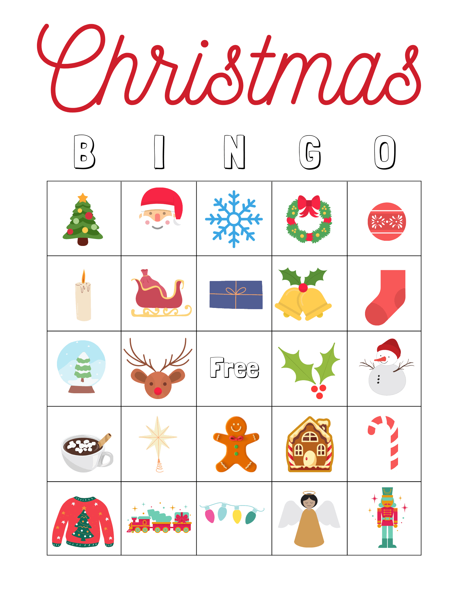 Free Christmas Bingo For Kids - Arinsolangeathome for Christmas Bingo Cards Free Printable