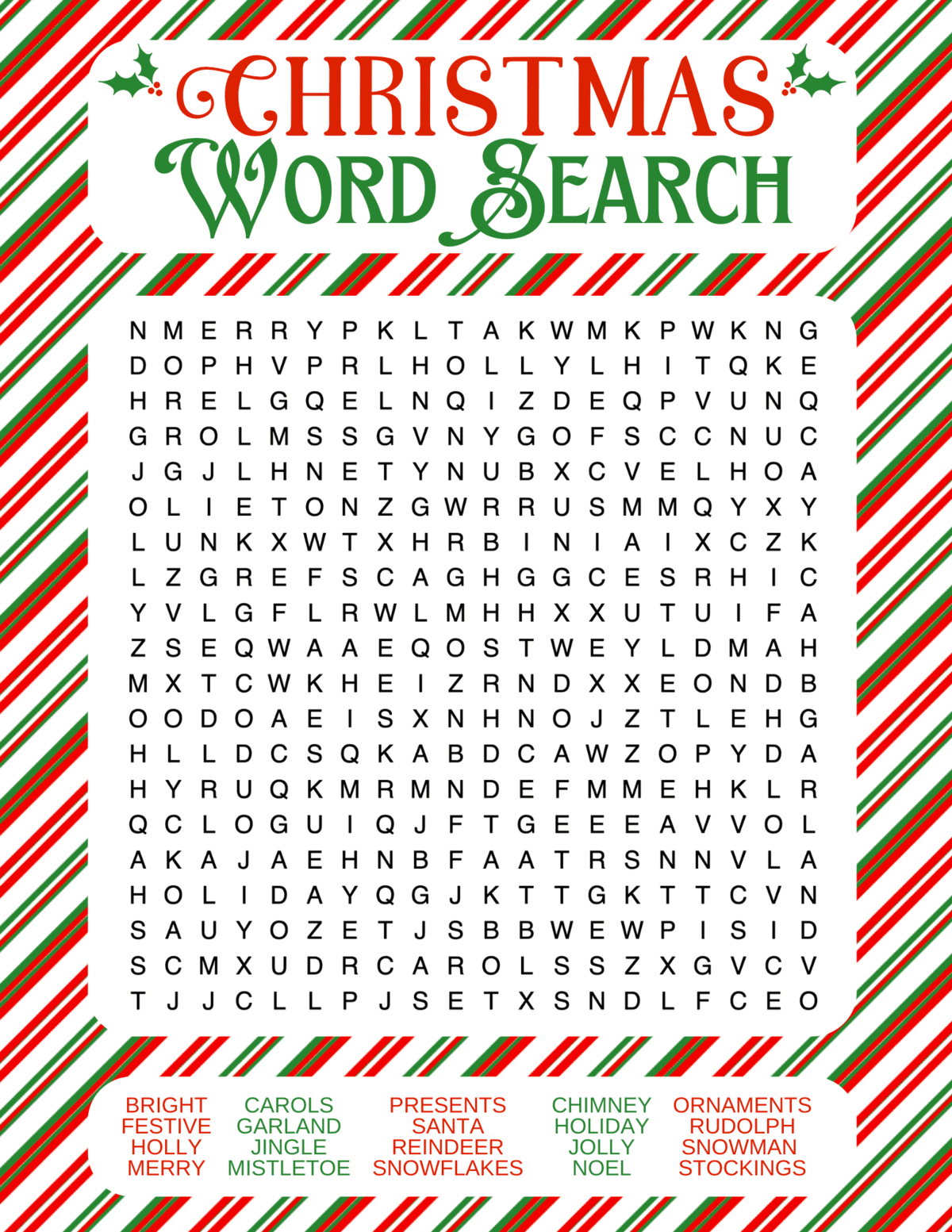 Free Christmas Word Search Printables For Kids And Adults with Christmas Free Printable Word Search