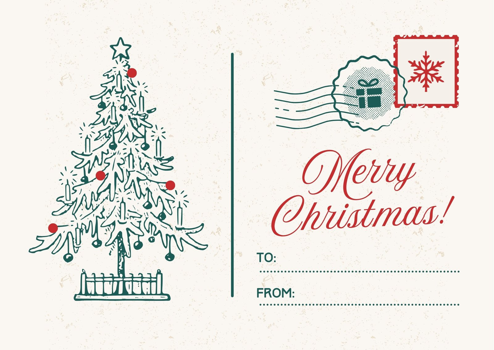Free Custom Printable Christmas Card Templates | Canva regarding Free Christmas Card Template Printable
