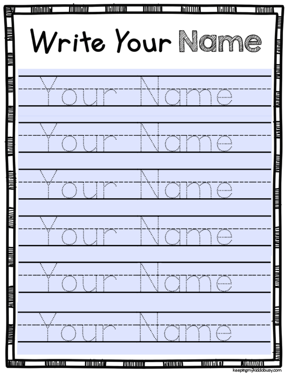 Free Editable Name Tracing Worksheetcreate Printables intended for Create Printables Name Tracing with Lines