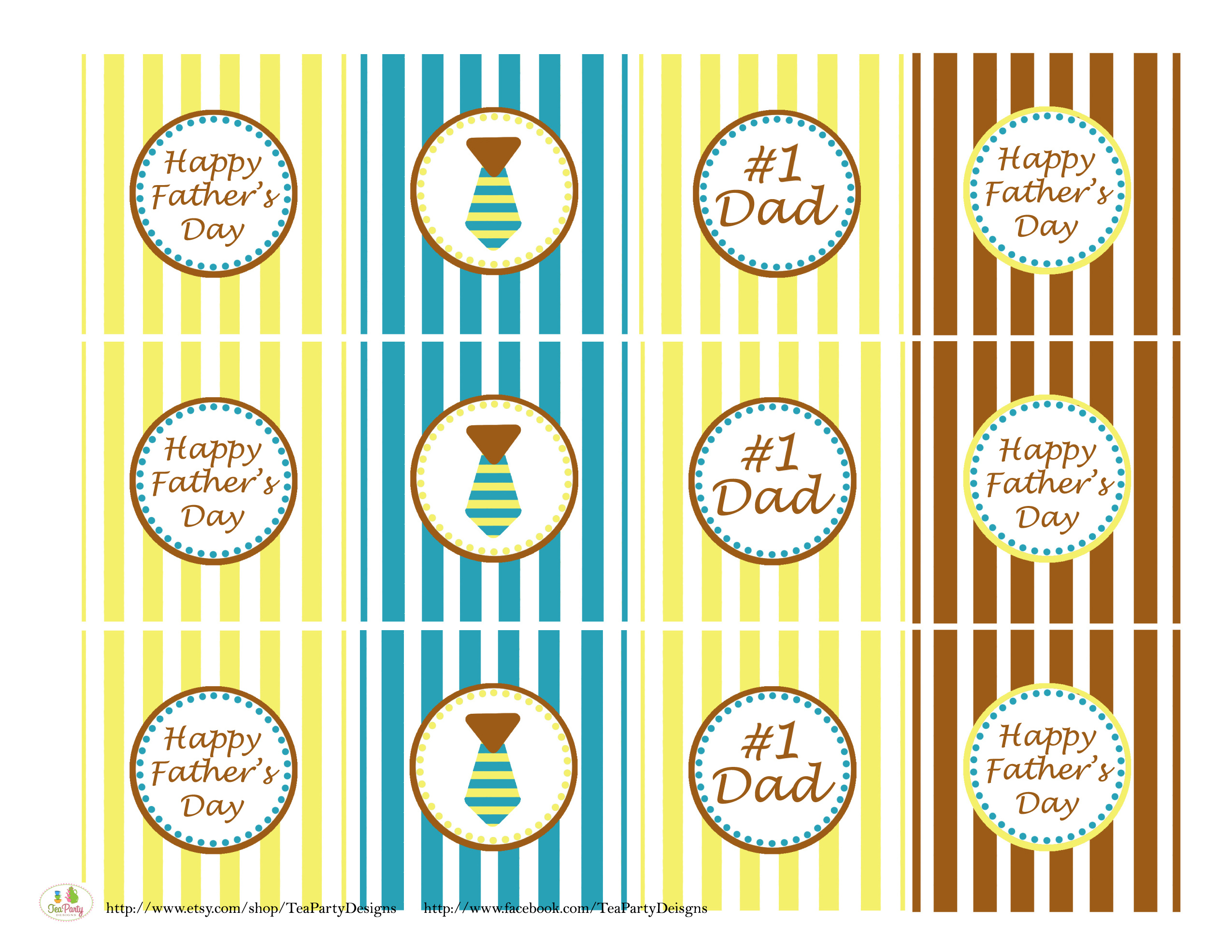 Free Father'S Day Printables From Tea Party Designs | Catch My Party for Happy Father'S Day Printable