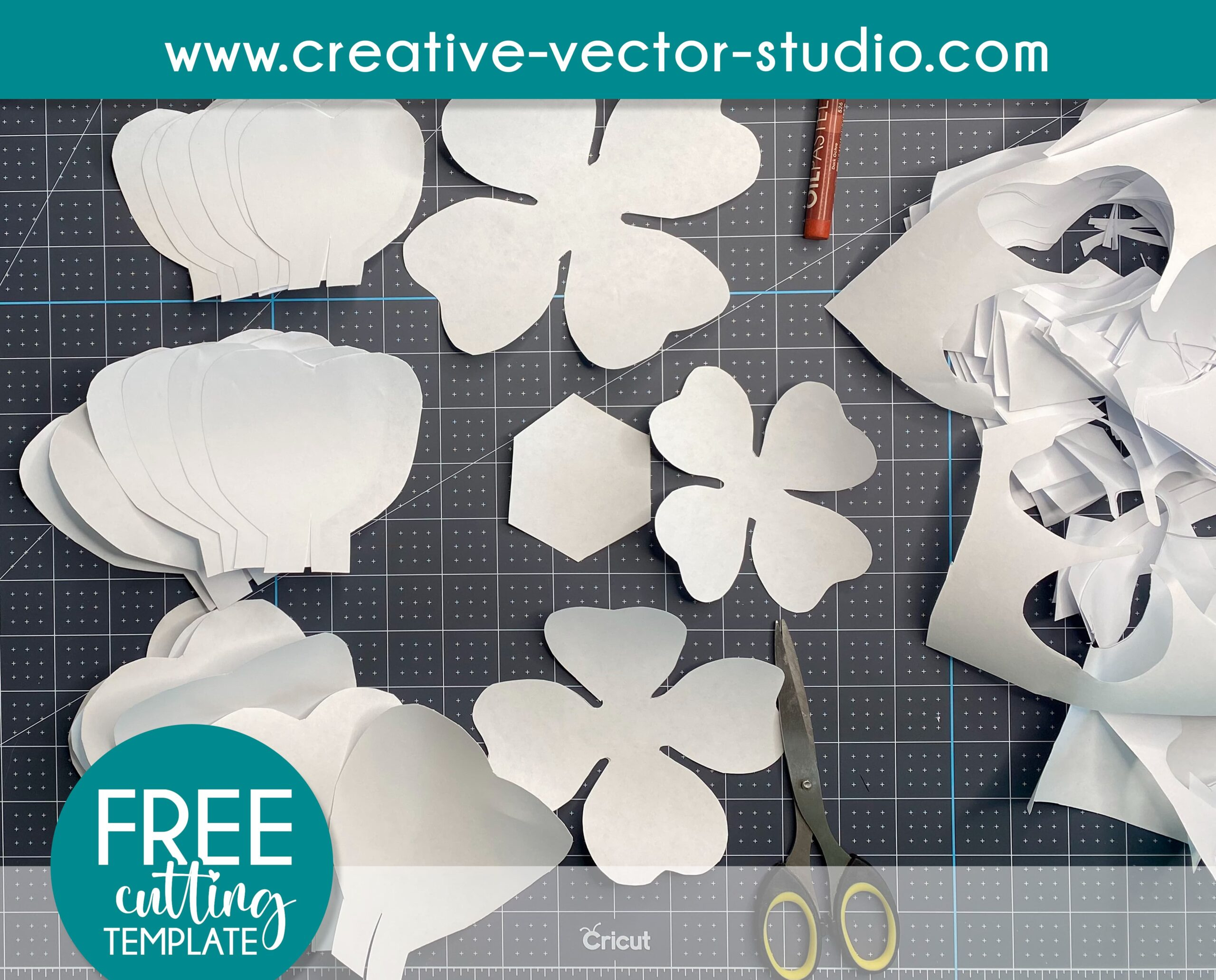 Free Giant Paper Rose Template | Creative Vector Studio with regard to Paper Flower Templates Free Printable