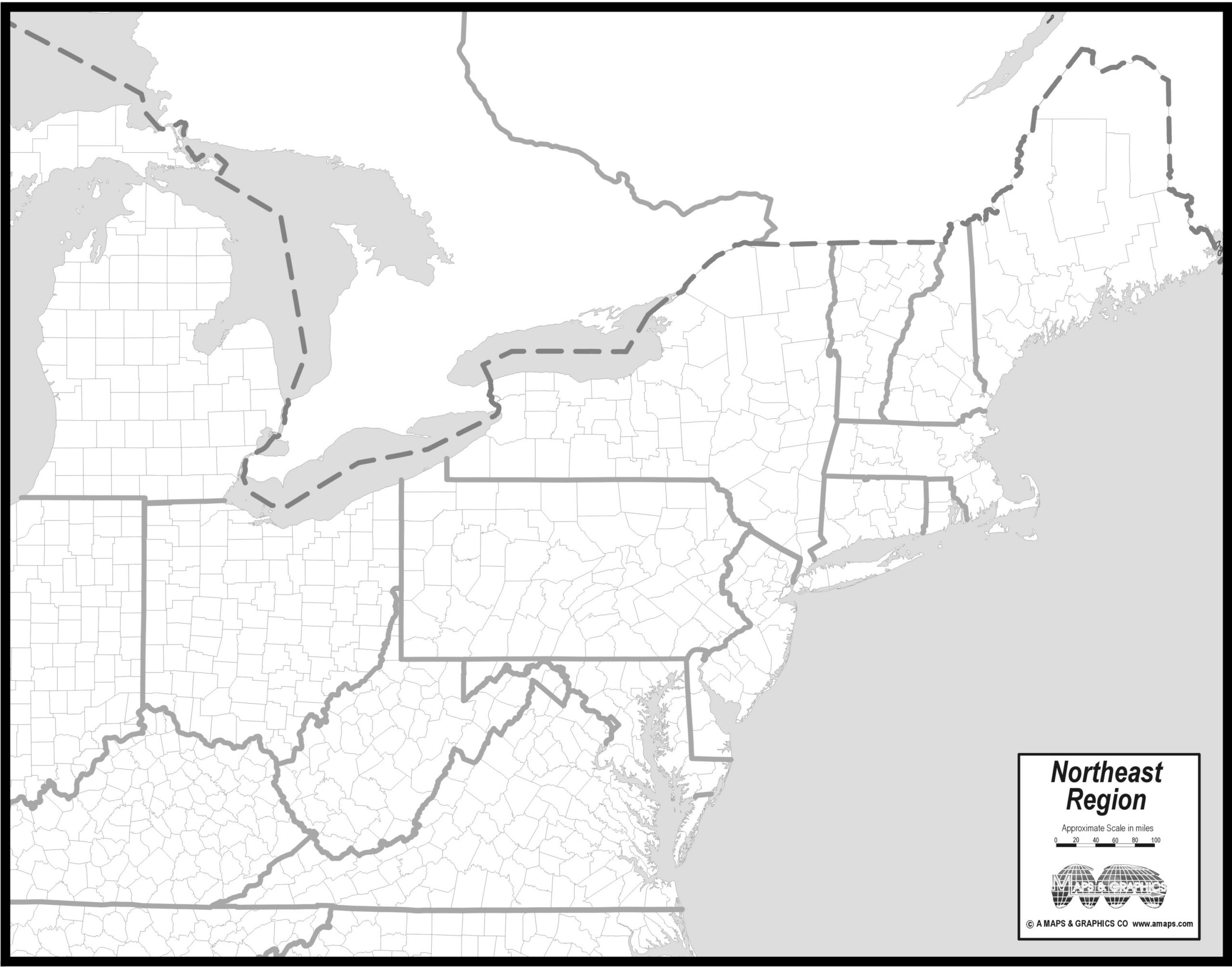 Free Map Of Northeast States with regard to Printable Map Of The Northeast States