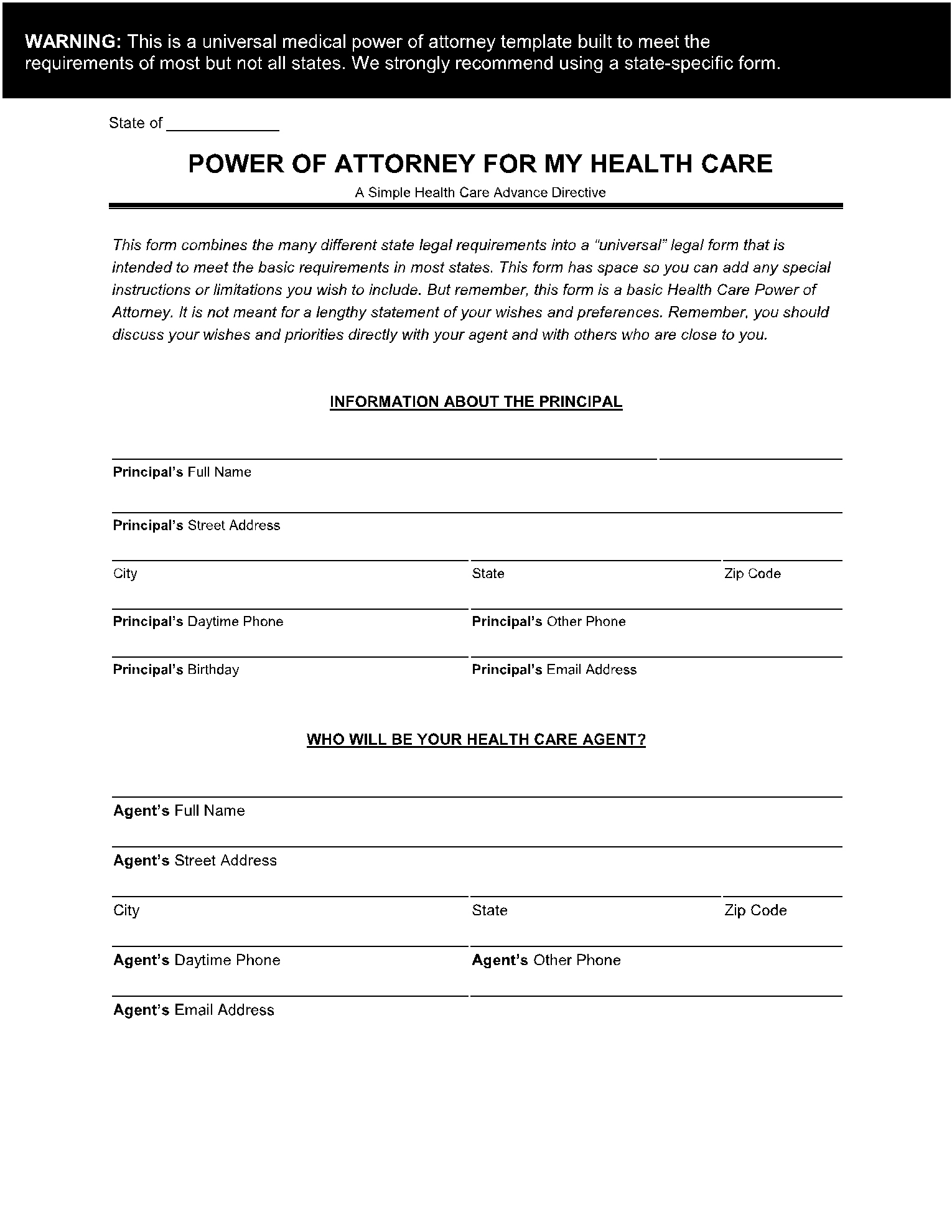 Free Medical Power Of Attorney Forms (Pdf) | Cocosign within Free Printable Medical Power of Attorney