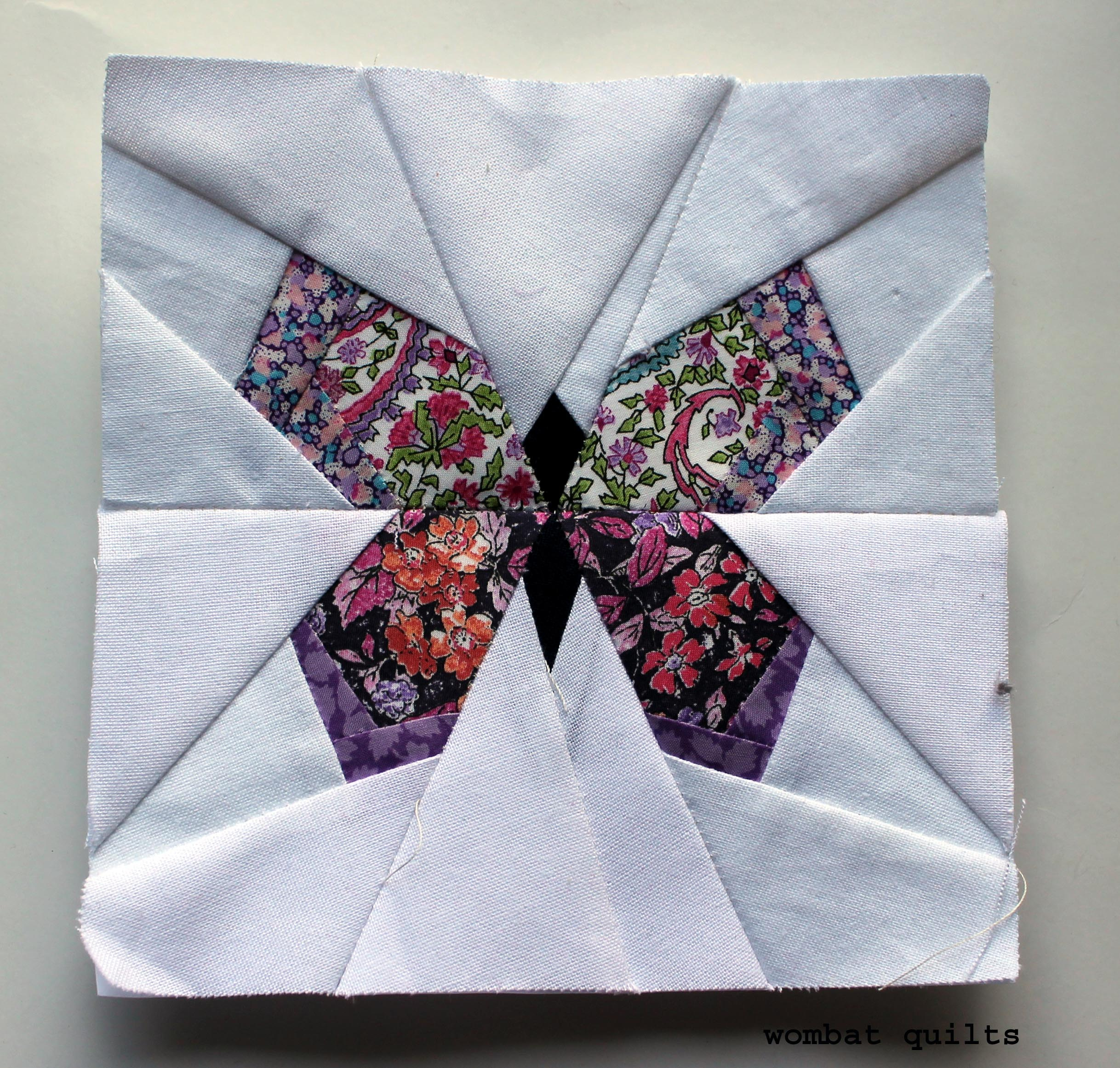 Free Paper Piecing Patterns | Wombat Quilts regarding Printable Beginner Free Paper Pieced Patterns
