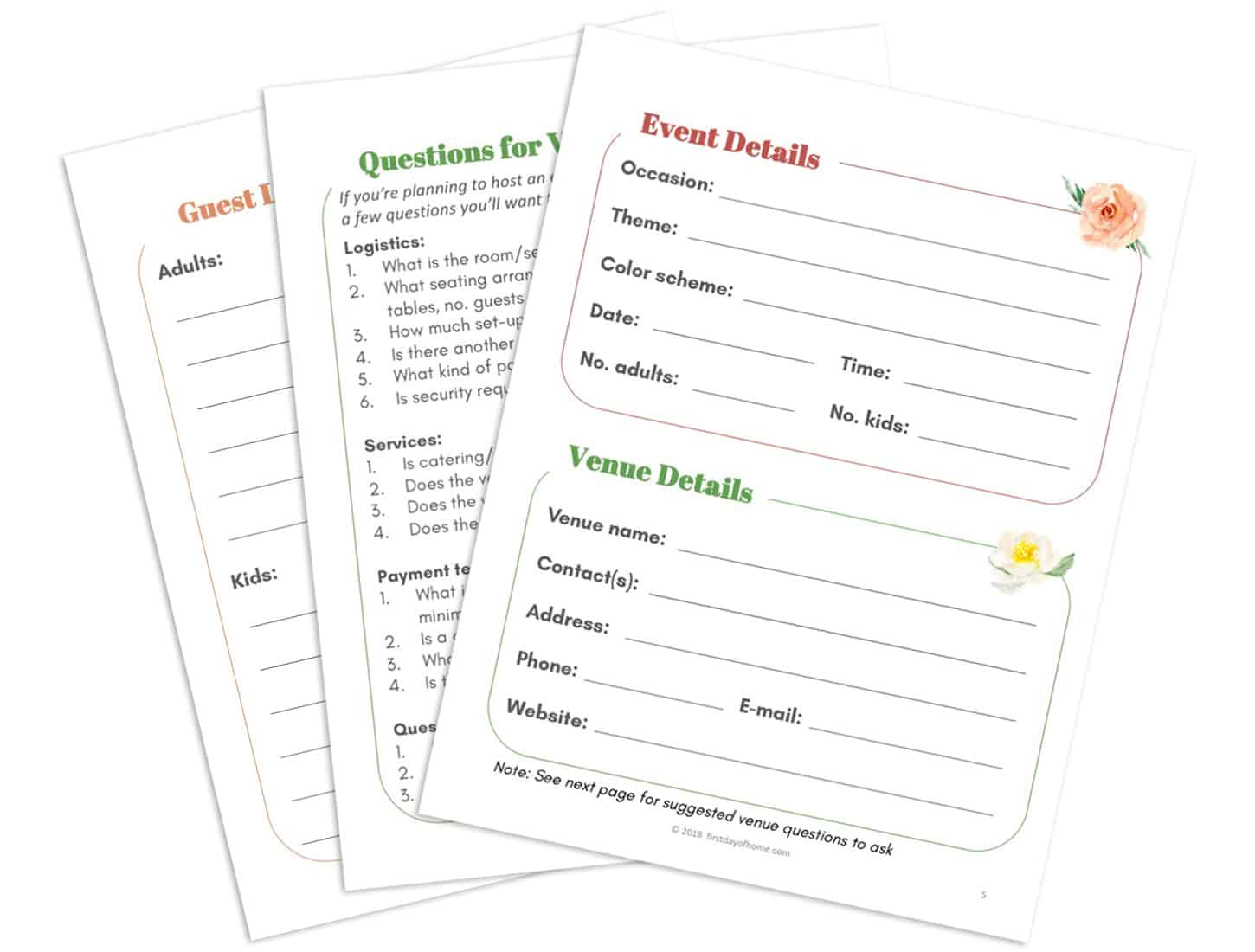 Free Party Planning Printables To Make Your Life Easy regarding Pdf Free Printable Party Planning Worksheet