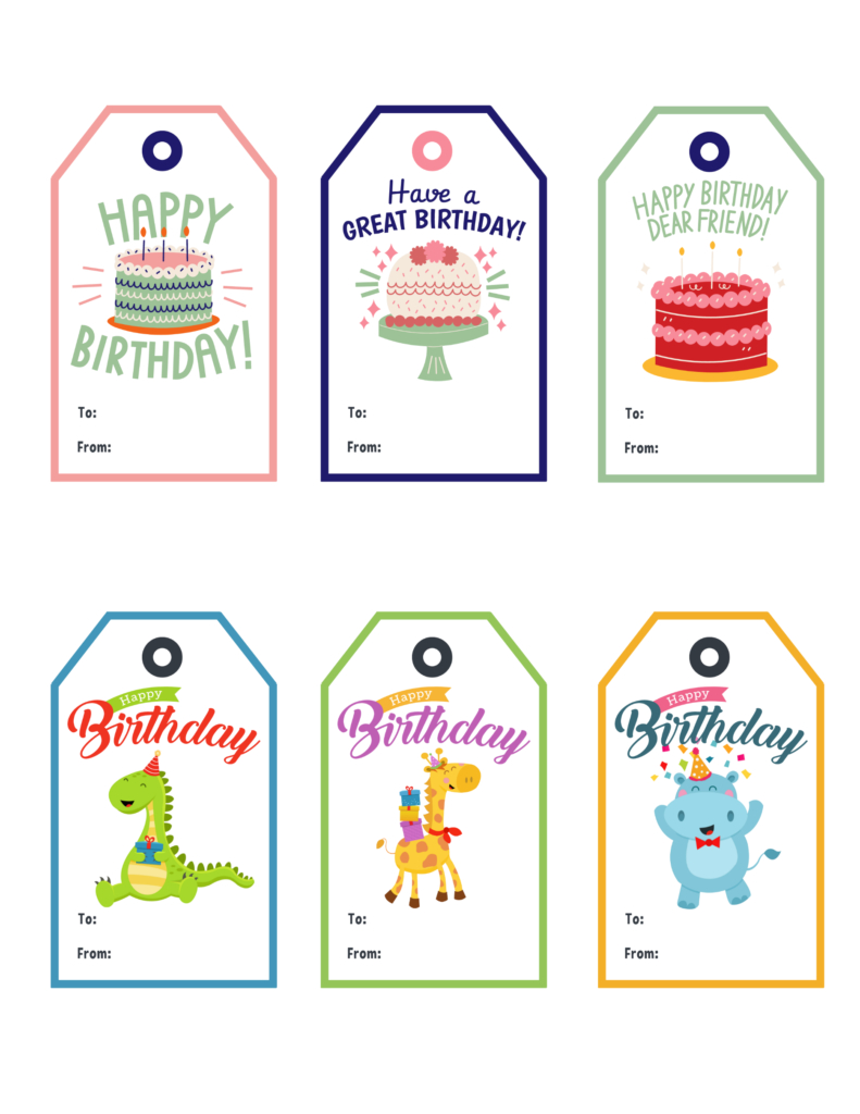 Free Printable Birthday Gift Tags | Baking You Happier for Printable Birthday Gift Tags Free