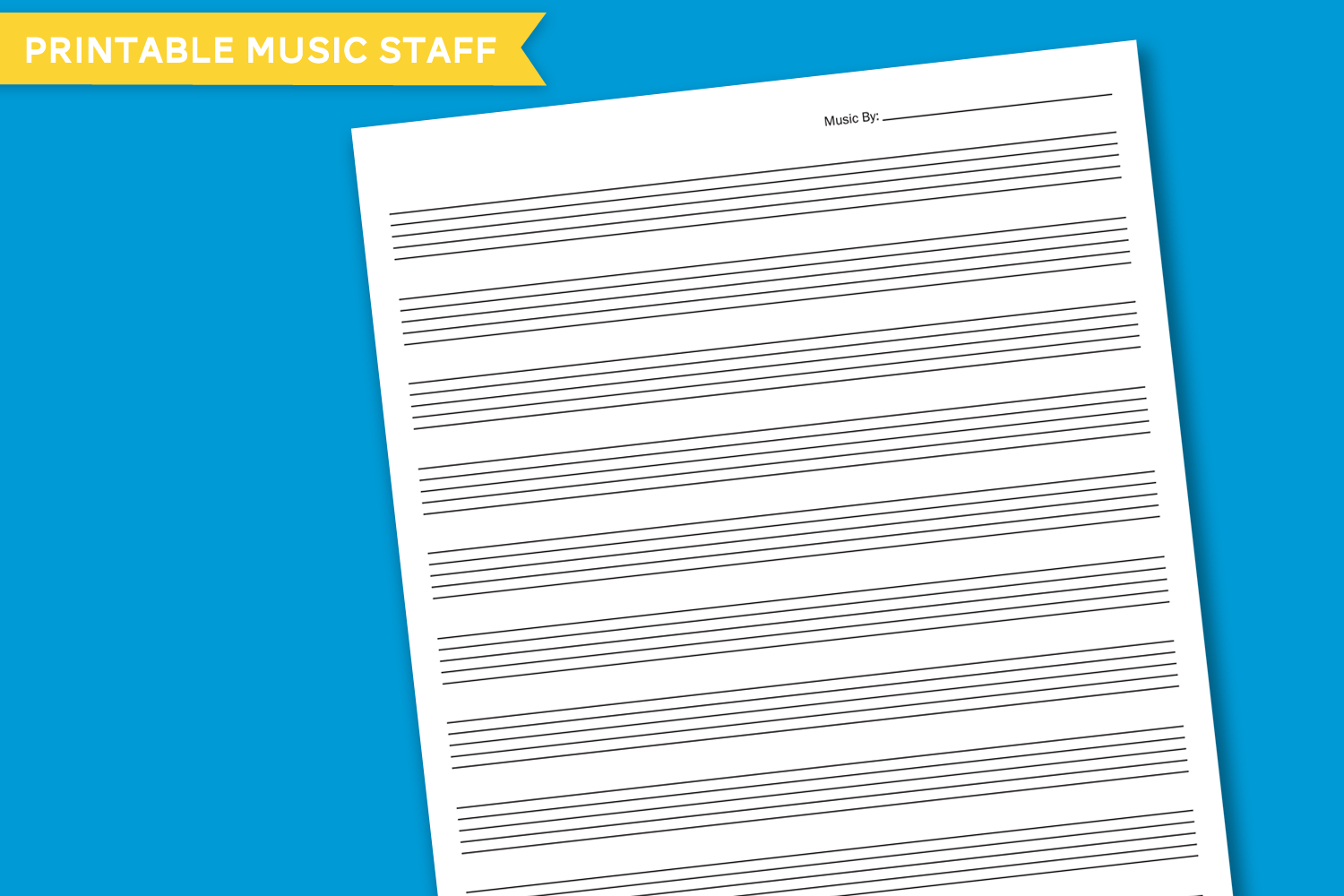 Free Printable Blank Music Staff Paper - Download At Paging Supermom within Printable Music Staff Paper