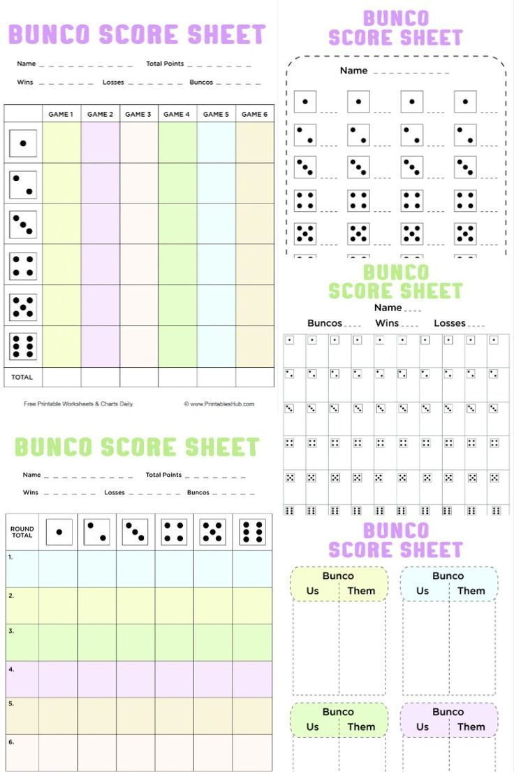 Free Printable Bunco Score Sheets + Table Tally Sheet [Pdf Included] throughout Bunco Score Sheets Printable Free