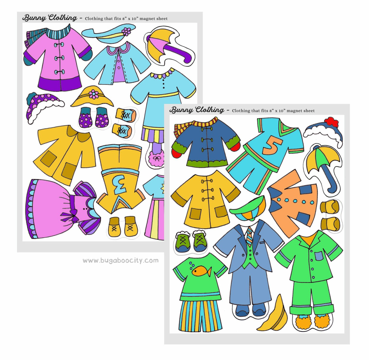 Free Printable Bunny Paper Dolls - Crafting Cheerfully intended for Paper Dolls Clothes Printable Free