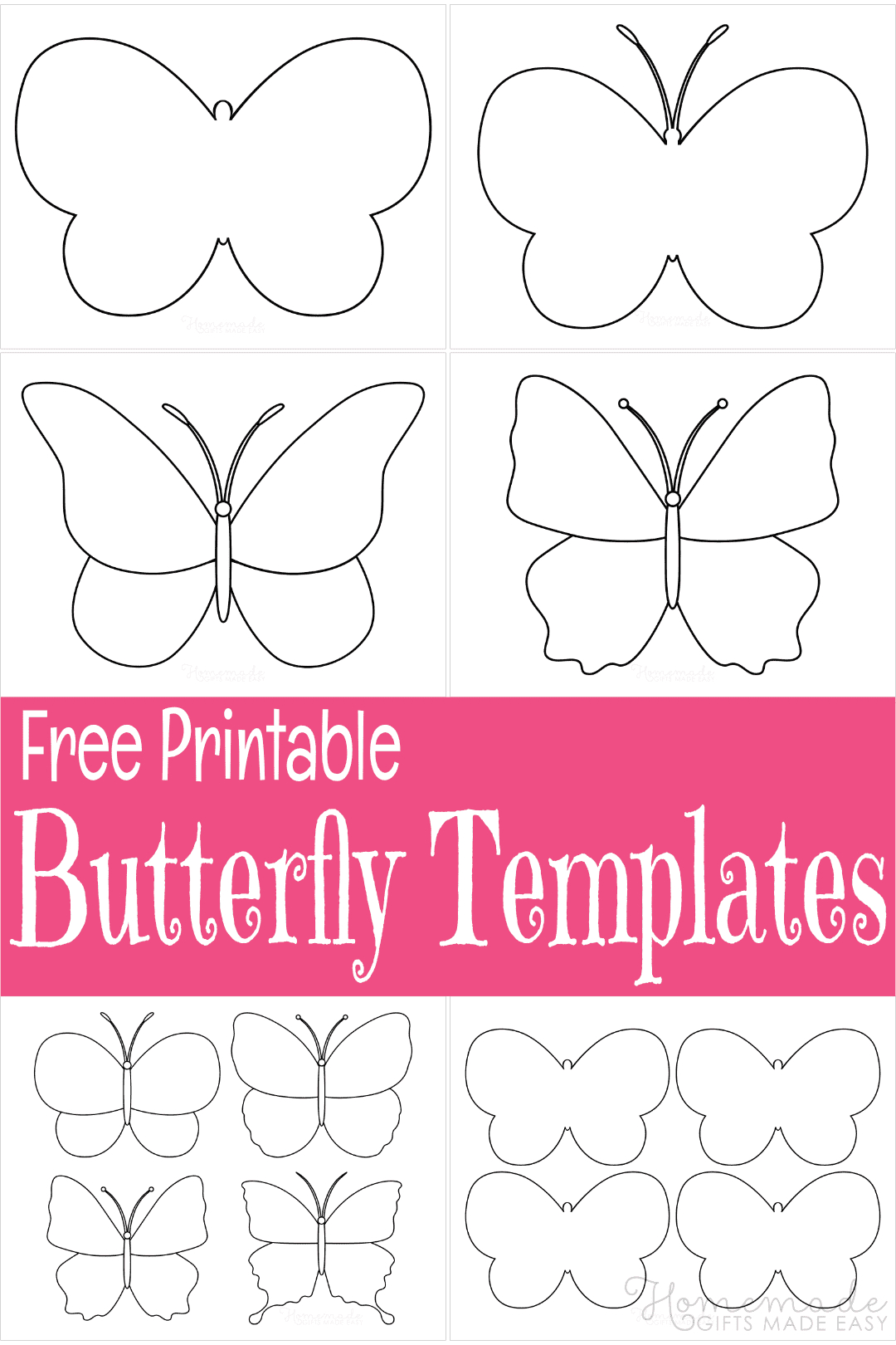 Free Printable Butterfly Templates & Outlines inside Free Printable 3d Butterfly Template