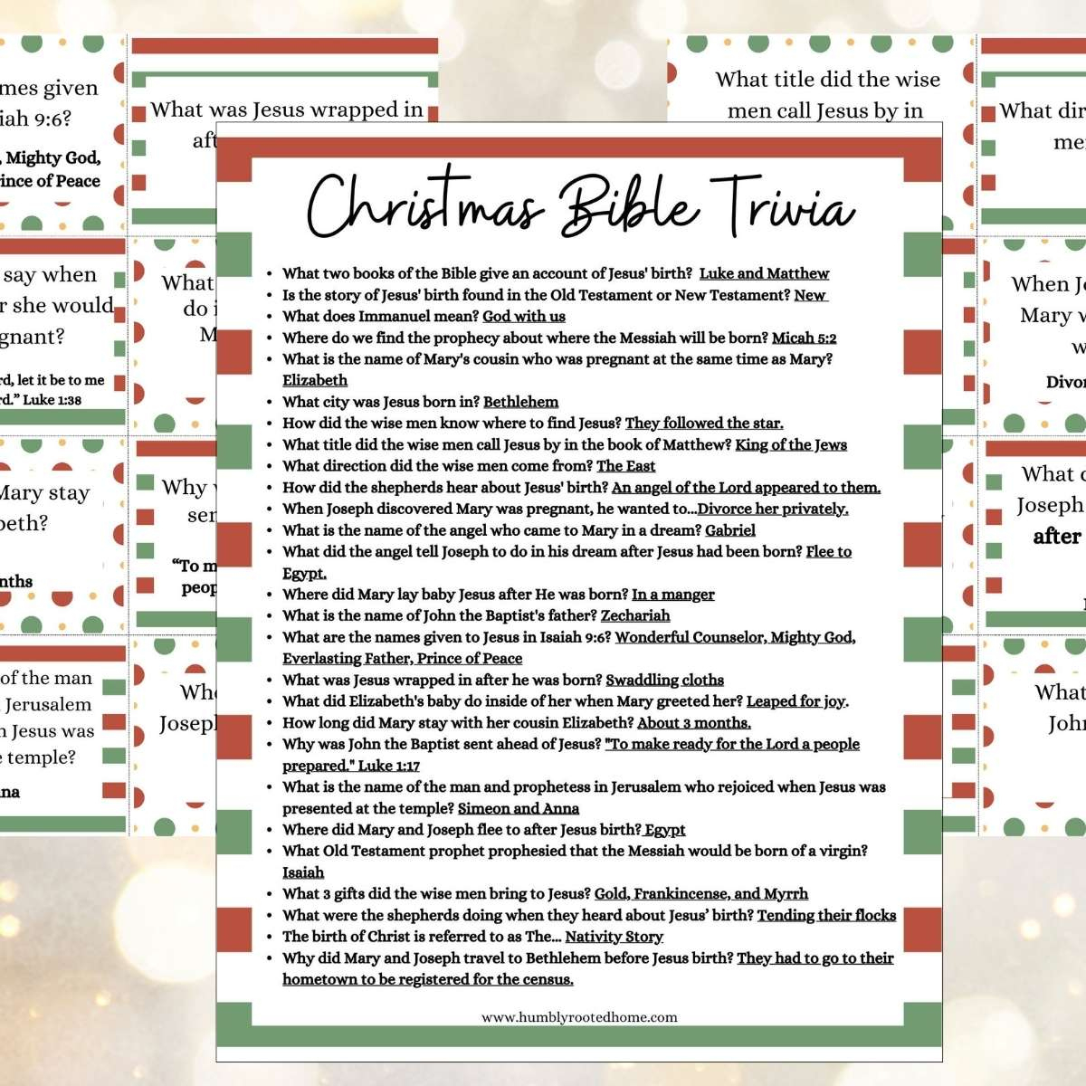 Free Printable Christmas Bible Trivia For The Whole Family! - pertaining to Christmas Bible Trivia Questions And Answers Printable