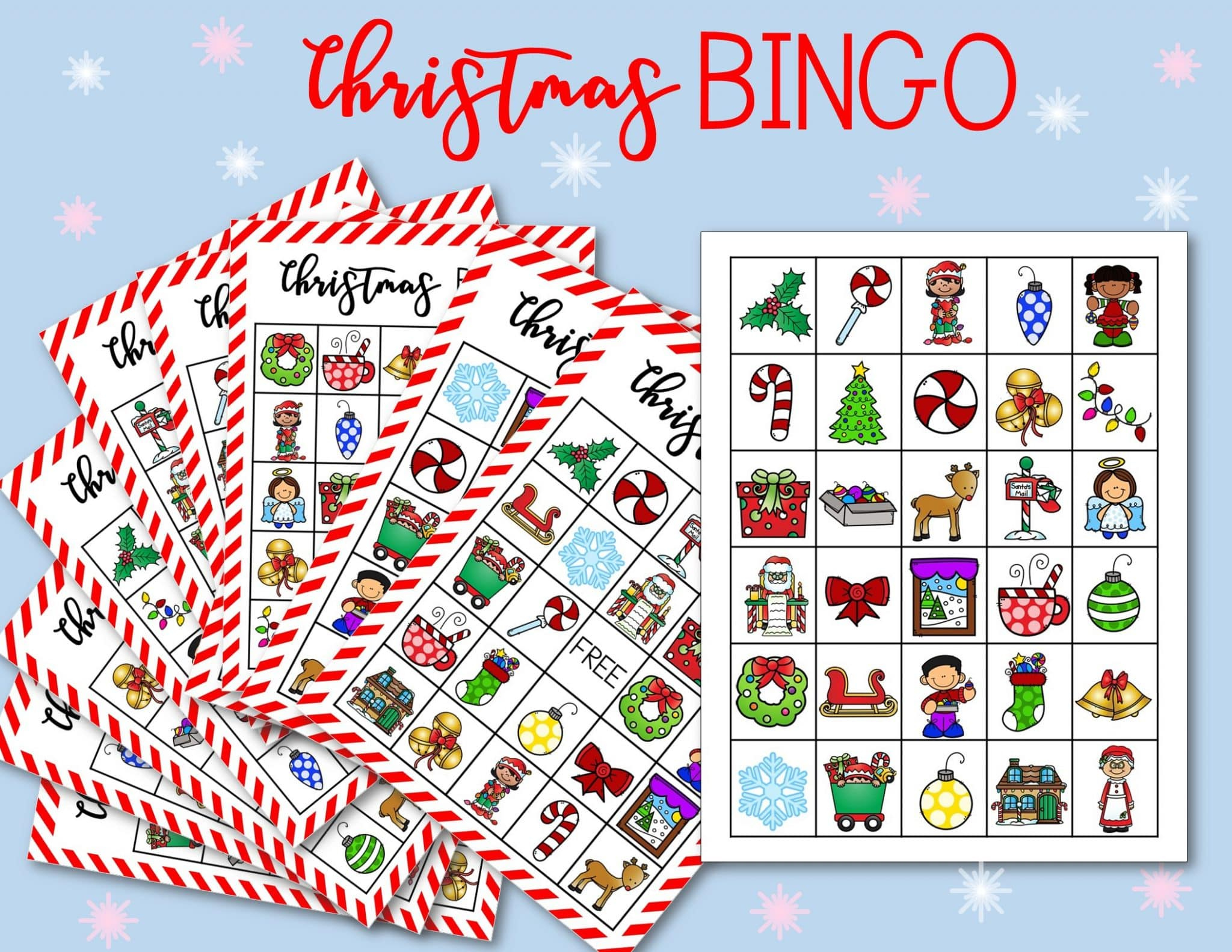 Free Printable Christmas Bingo Cards For Kids & Classrooms - Happy pertaining to Christmas Bingo Cards Free Printable