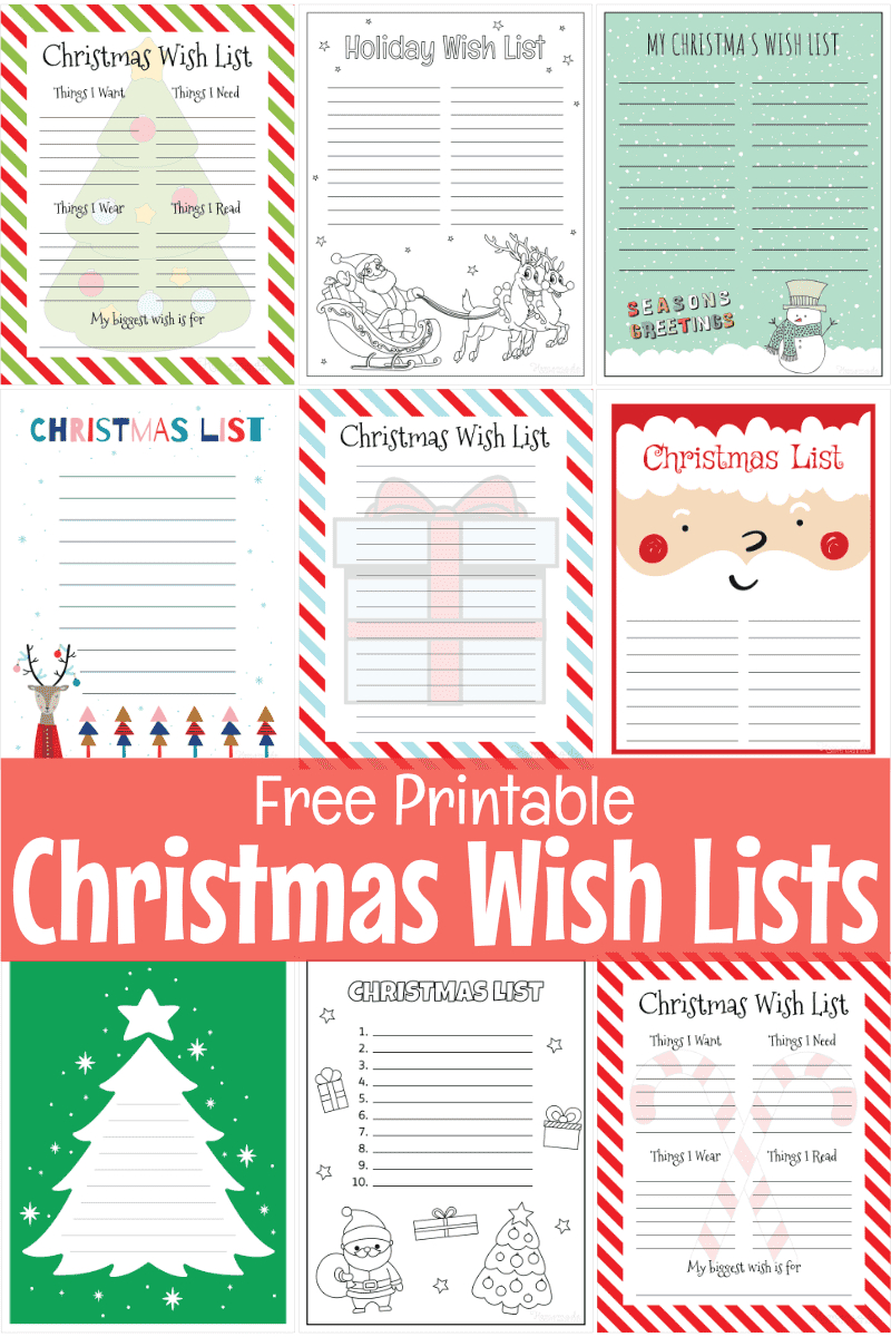 Free Printable Christmas Wish List Templates within Free Printable Christmas Gift List Template