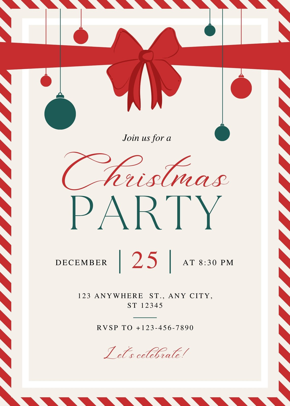 Free, Printable, Customizable Christmas Invitation Templates | Canva within Christmas Invitation Template Free Printable